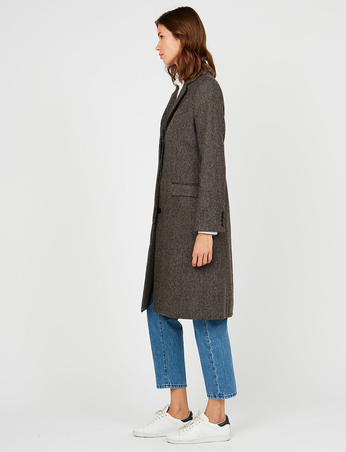 Franck black and beige coat