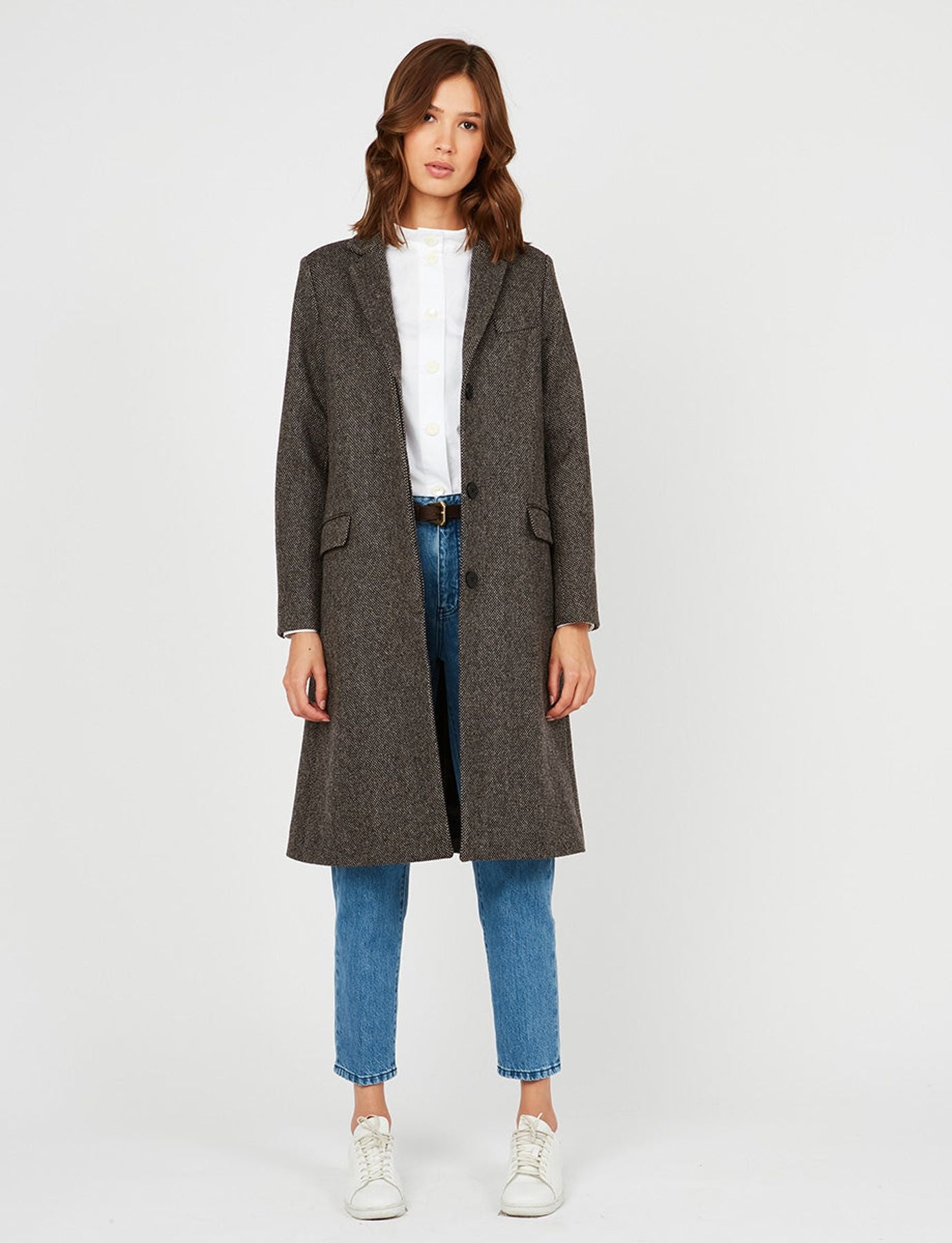Franck black and beige coat