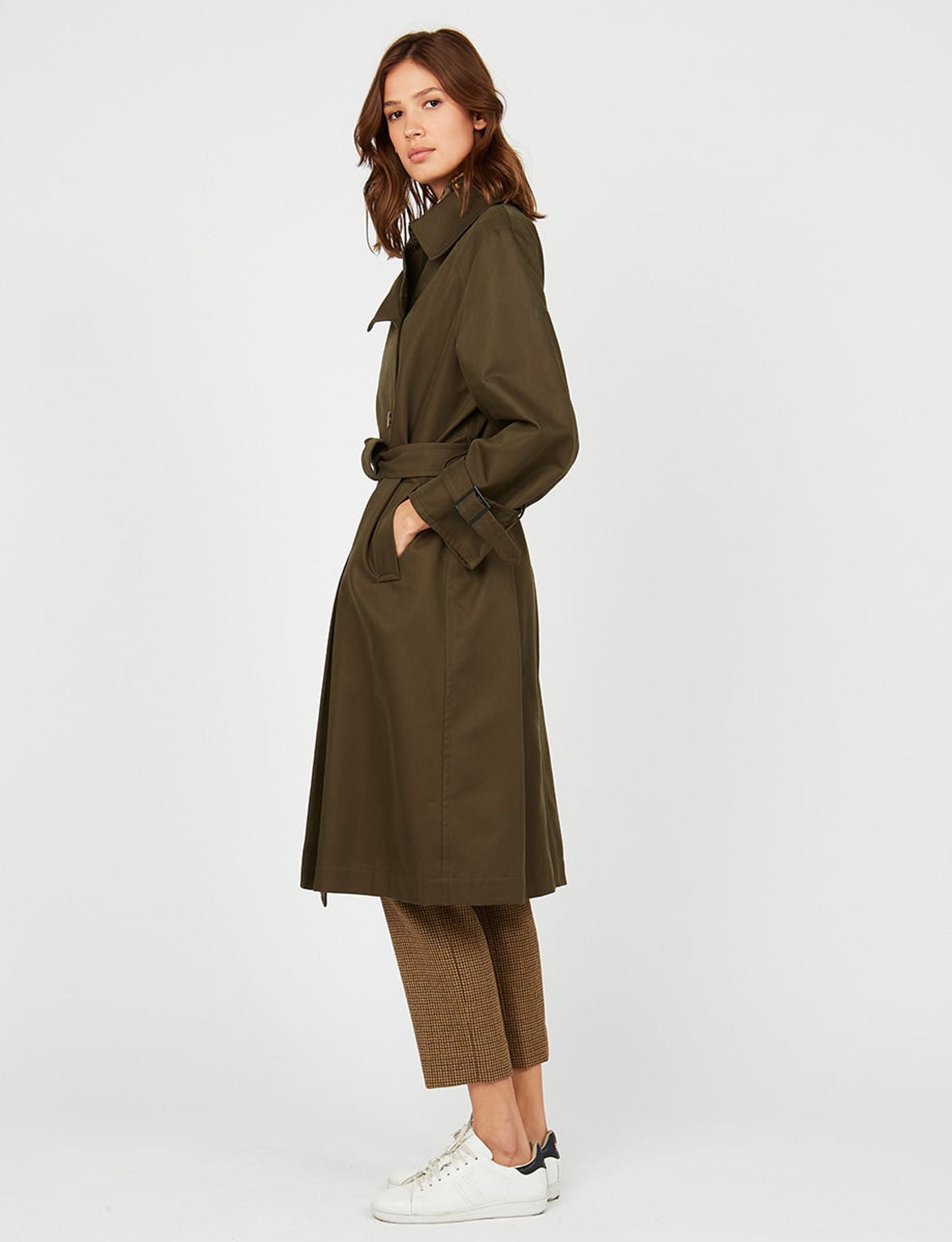 Blake dark khaki trench coat