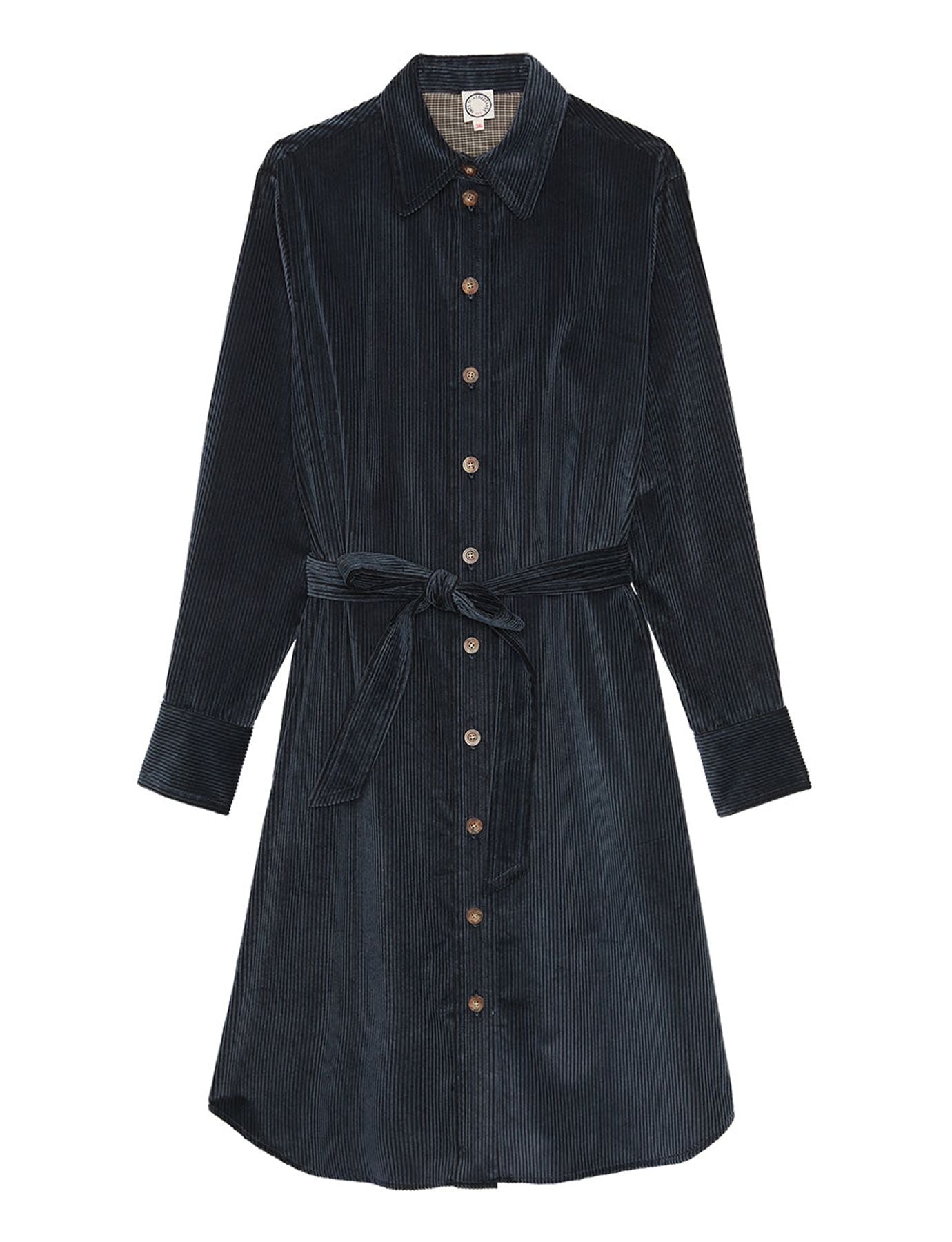 Hemdkleid Amour blau Samt