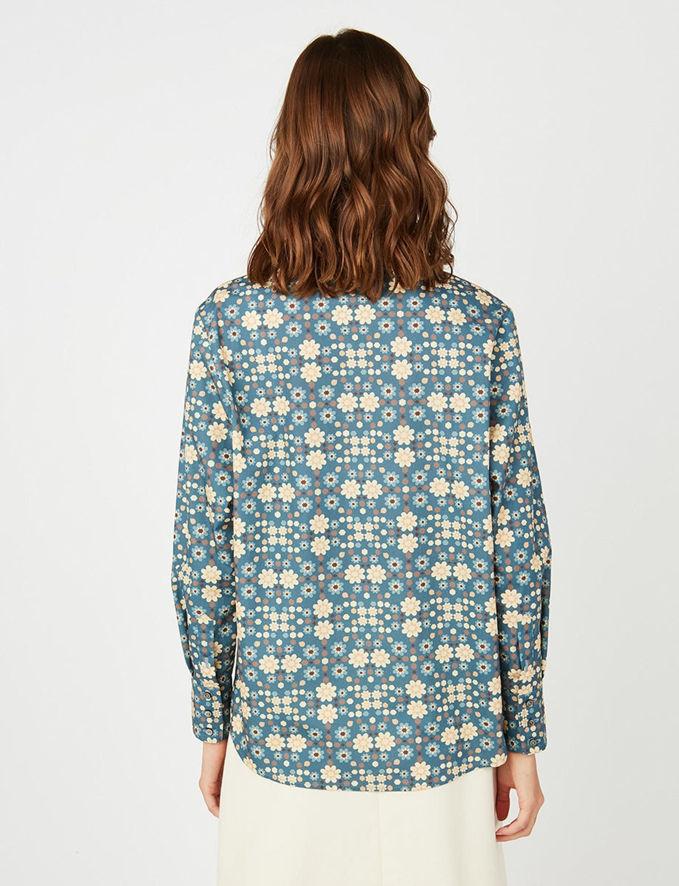 Chemise Maureen bleue motif Boulbon