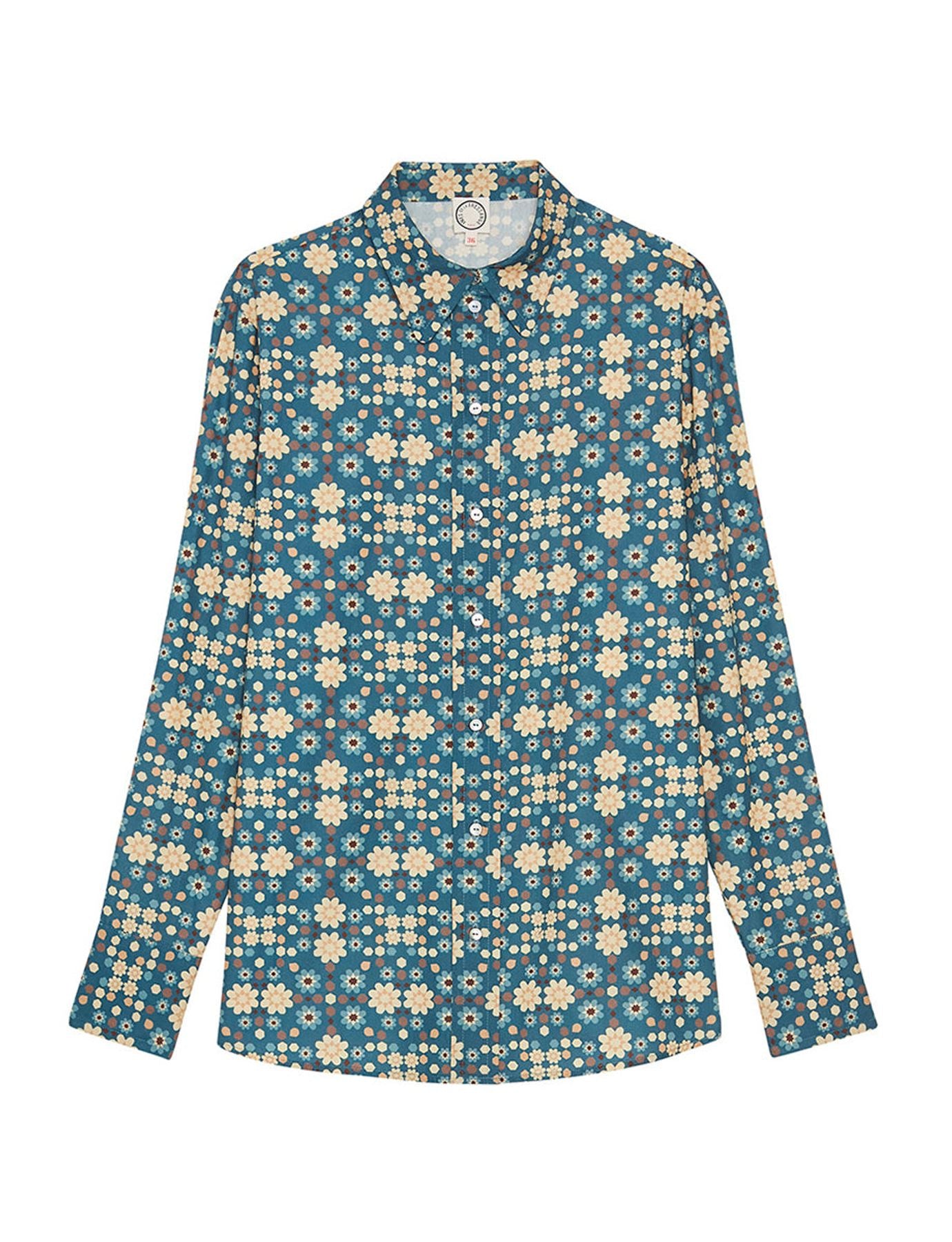 Chemise Maureen bleue motif Boulbon