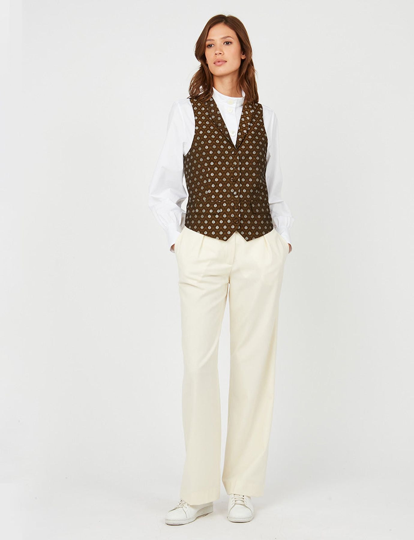 Robinson bronze floral waistcoat