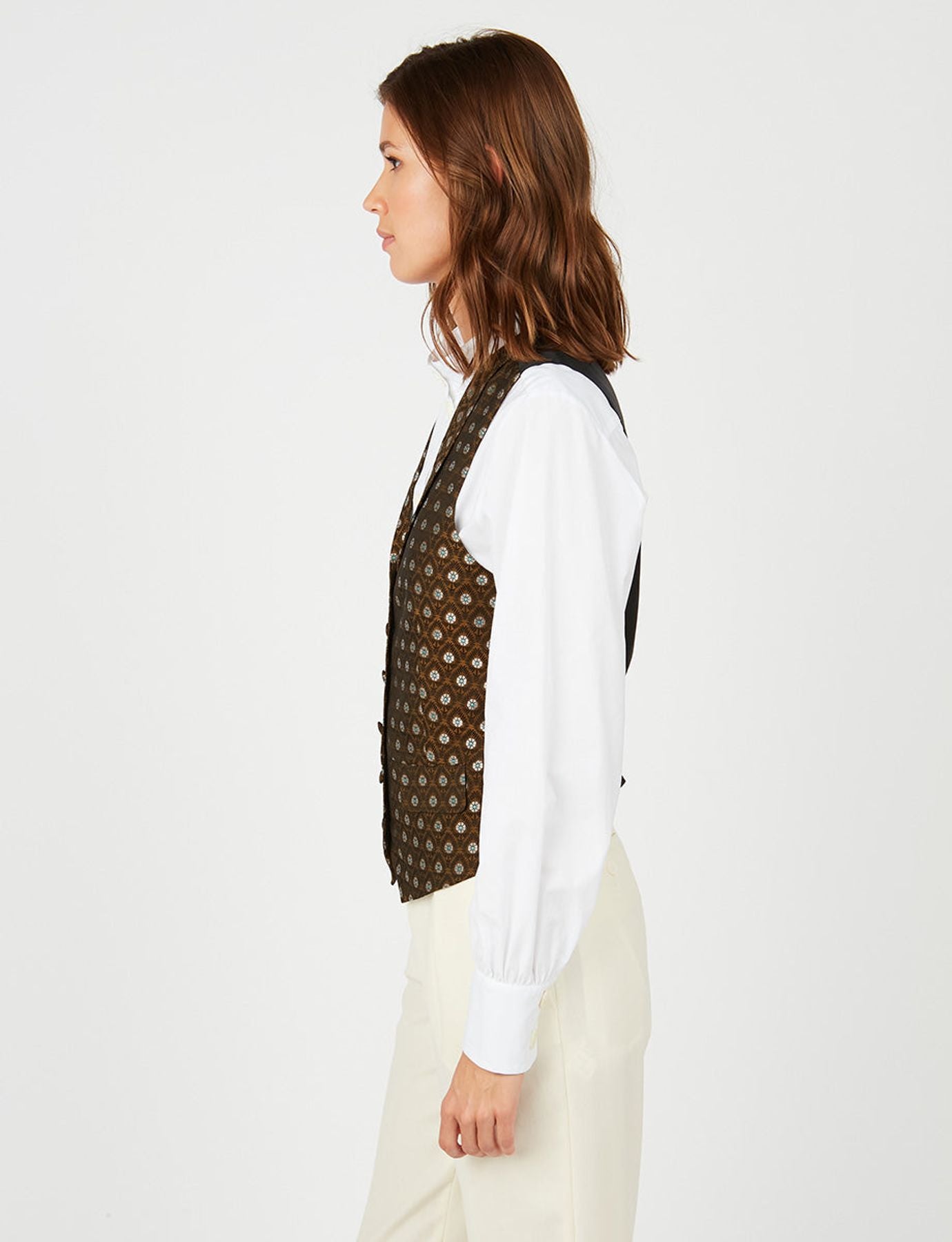 Robinson bronze floral waistcoat