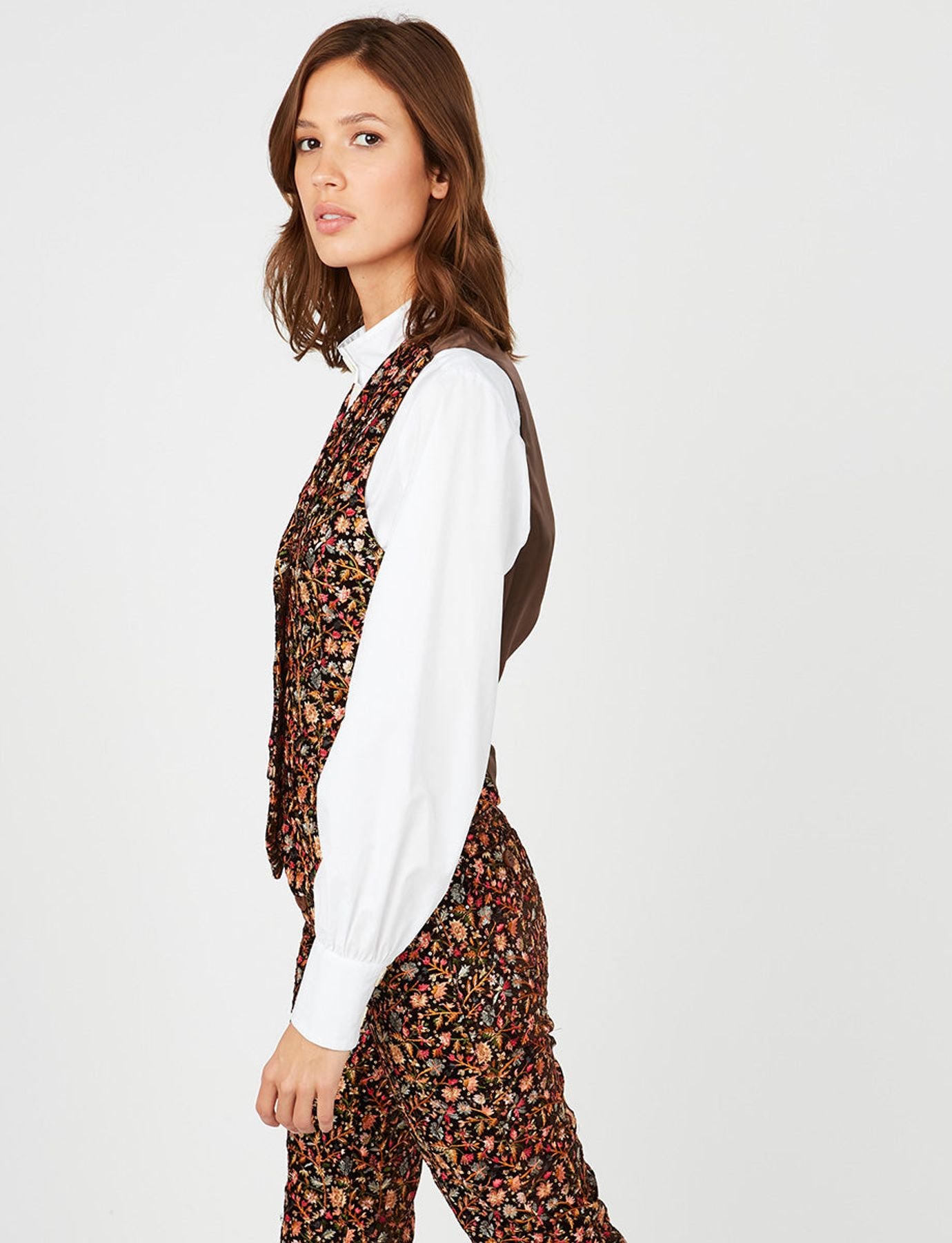 Brown embroidered Robinson waistcoat
