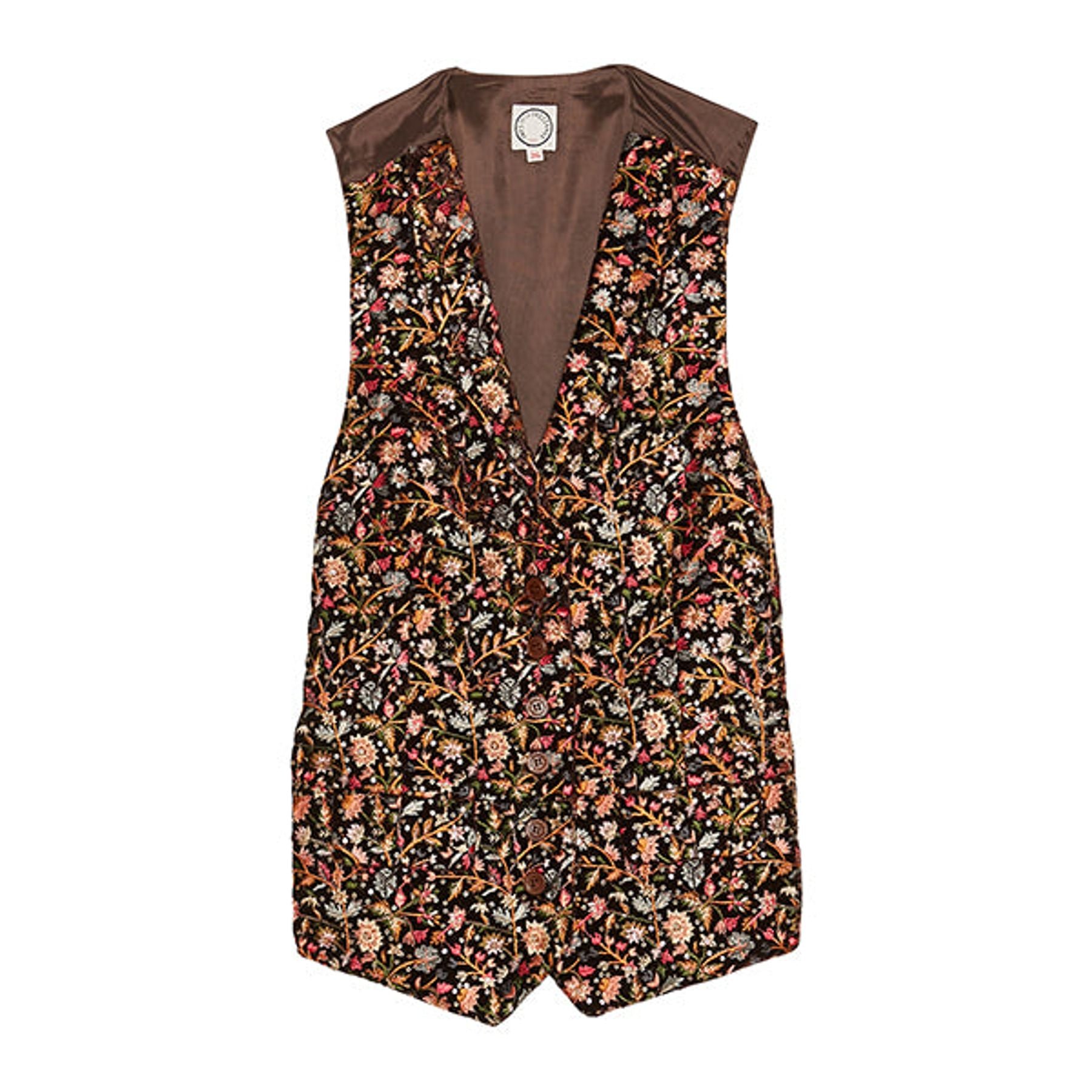 Brown embroidered Robinson waistcoat