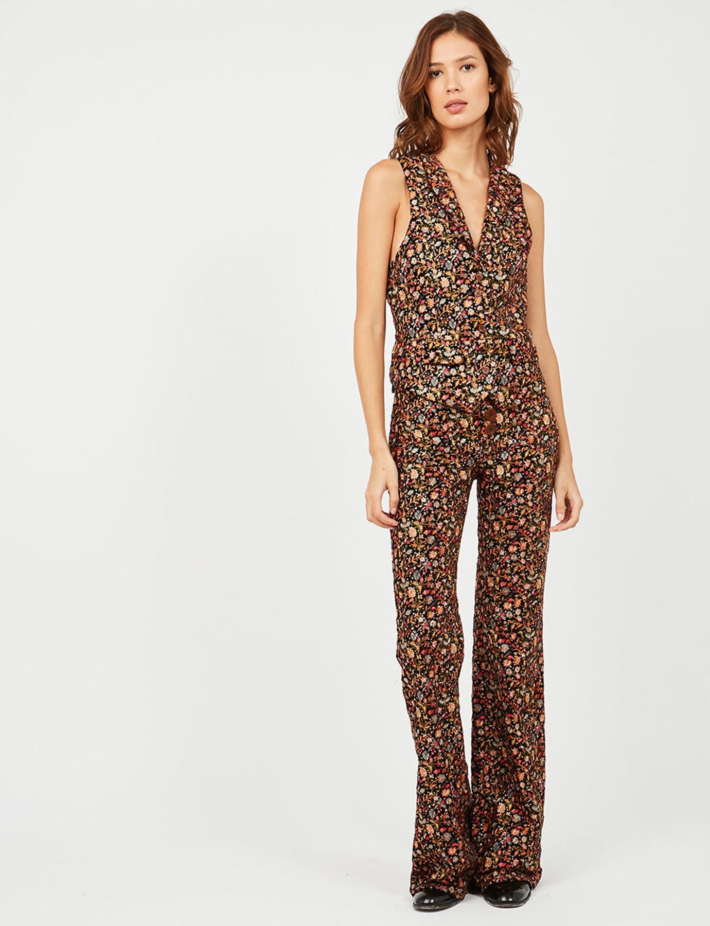 Brown embroidered Robinson waistcoat