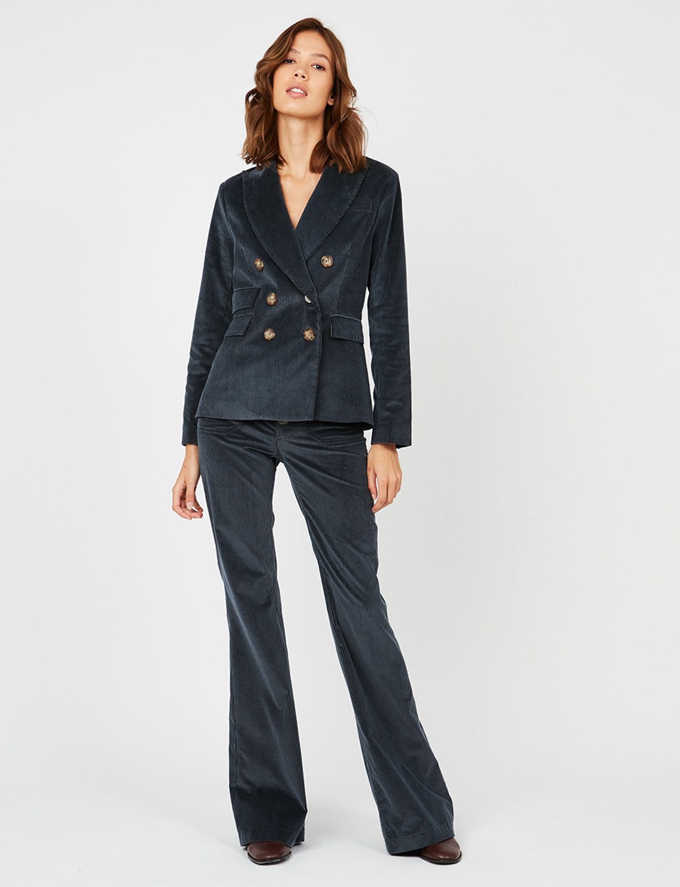 Maurice blue velvet jacket