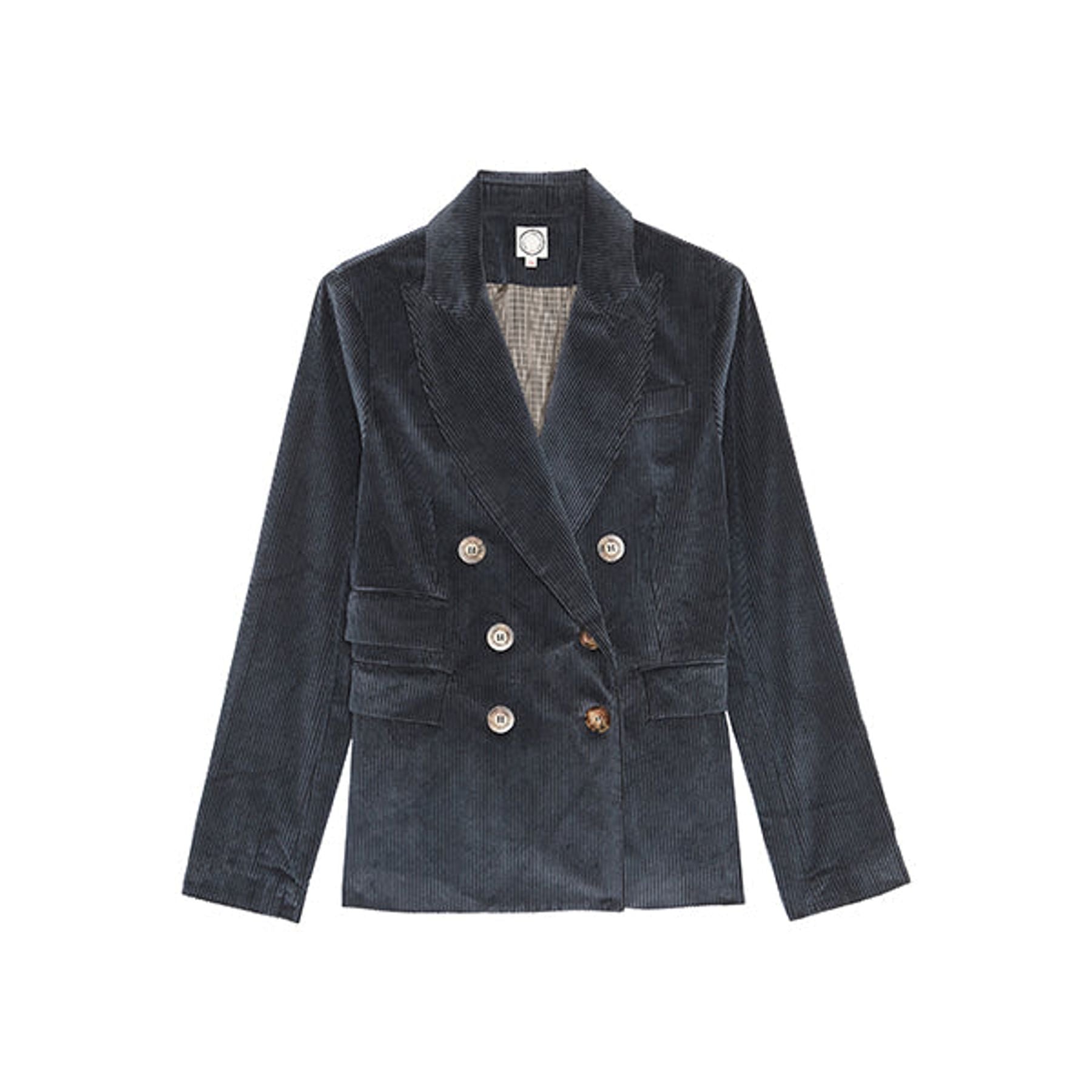 Maurice blue velvet jacket