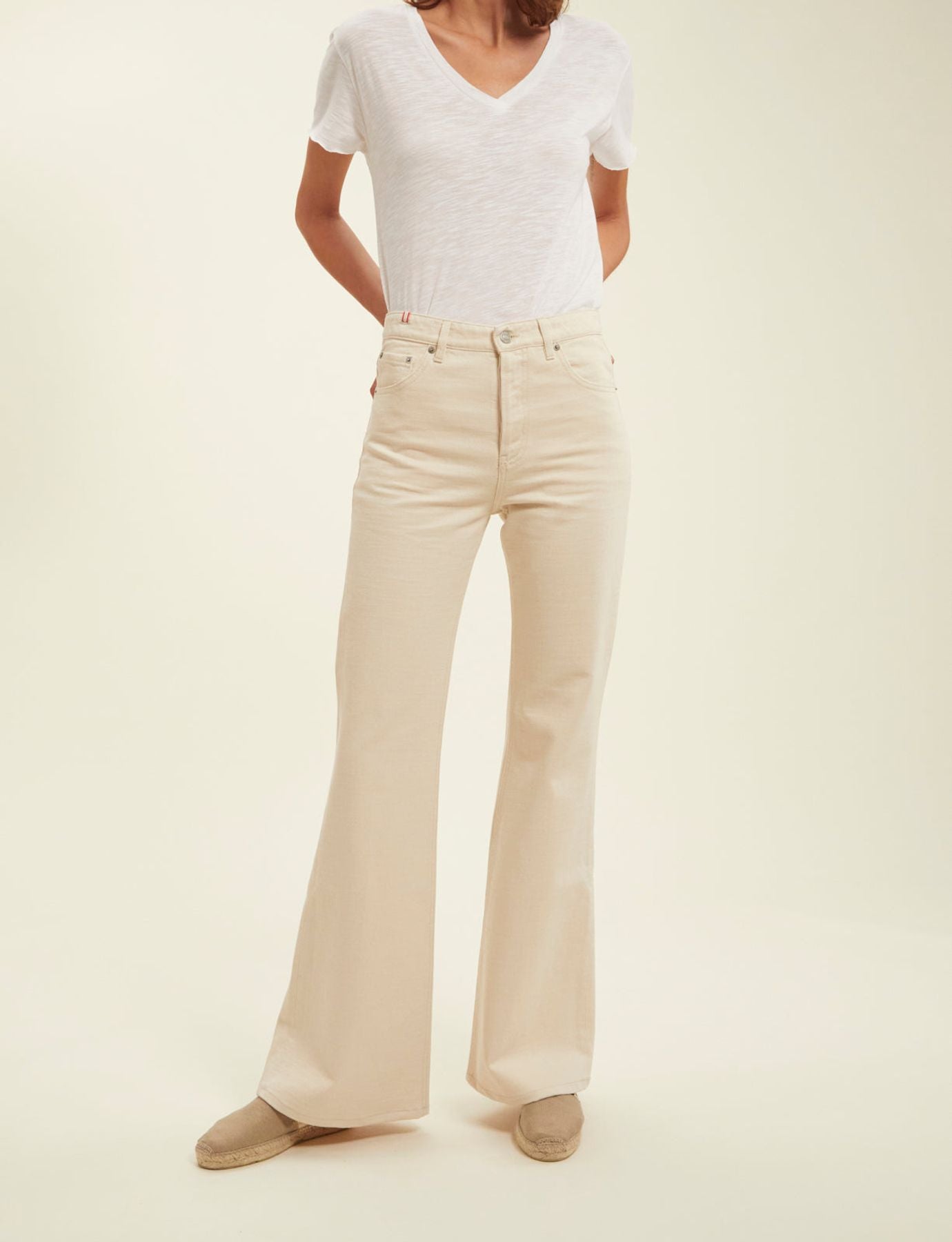 Jean Jane écru coupe flare