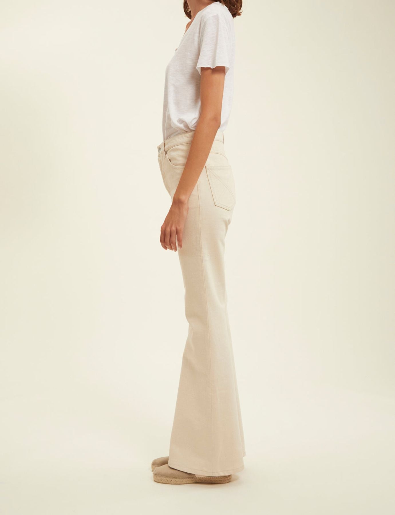 Jane ecru flare jeans