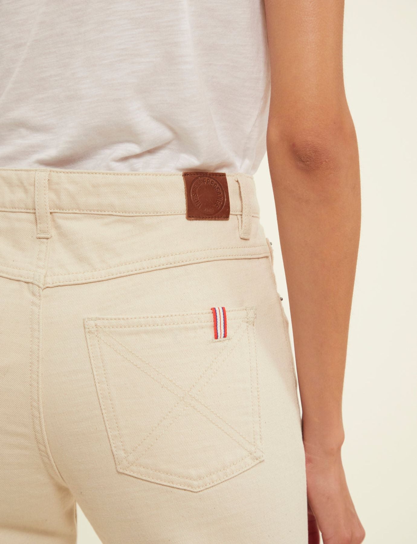 Jane ecru flare jeans