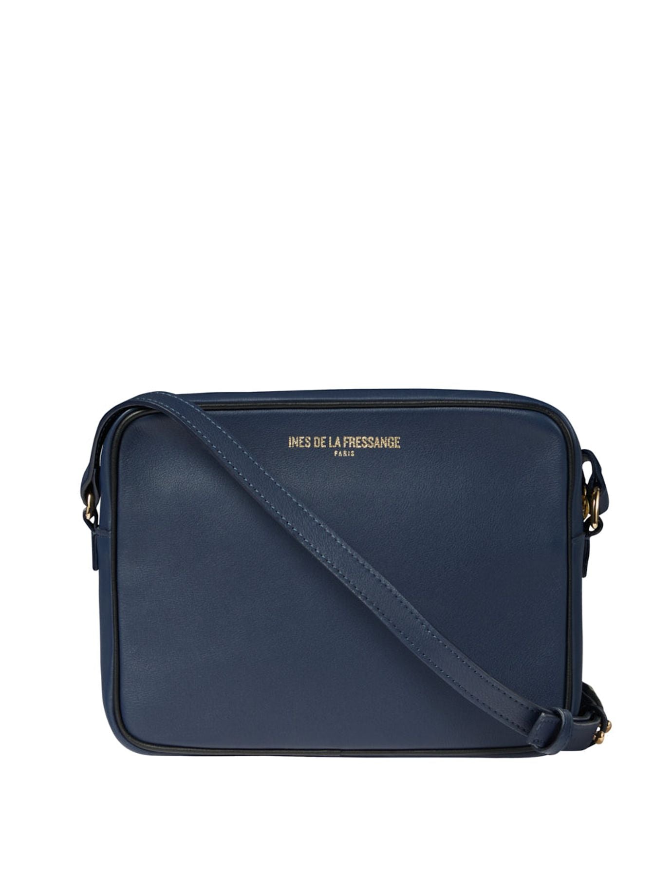 Borsa Marcia in blu navy con finiture nere