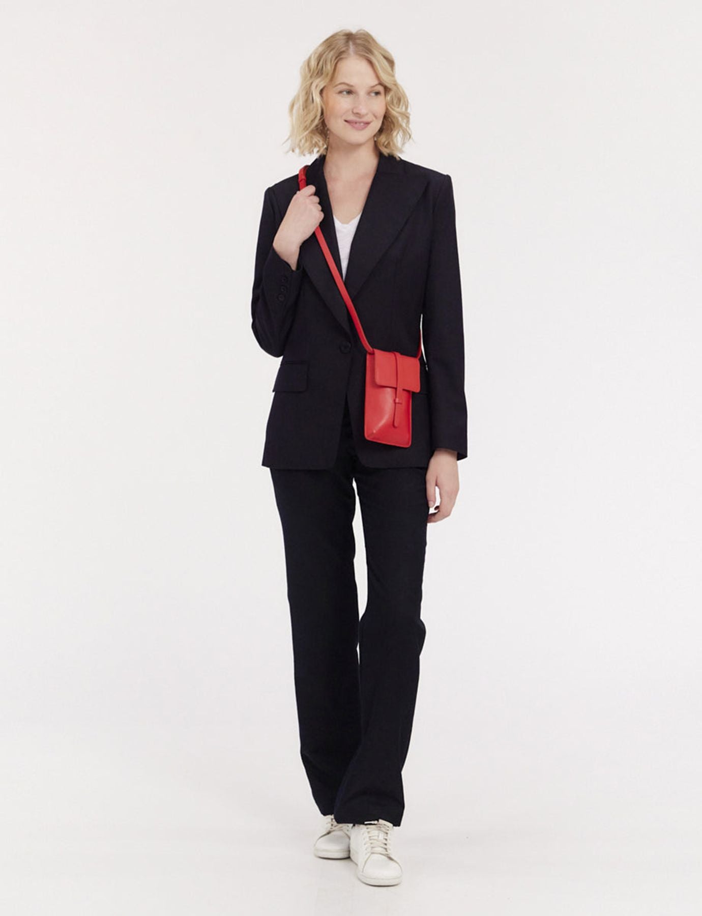 Bolso Smartphone Léonore cuero rojo