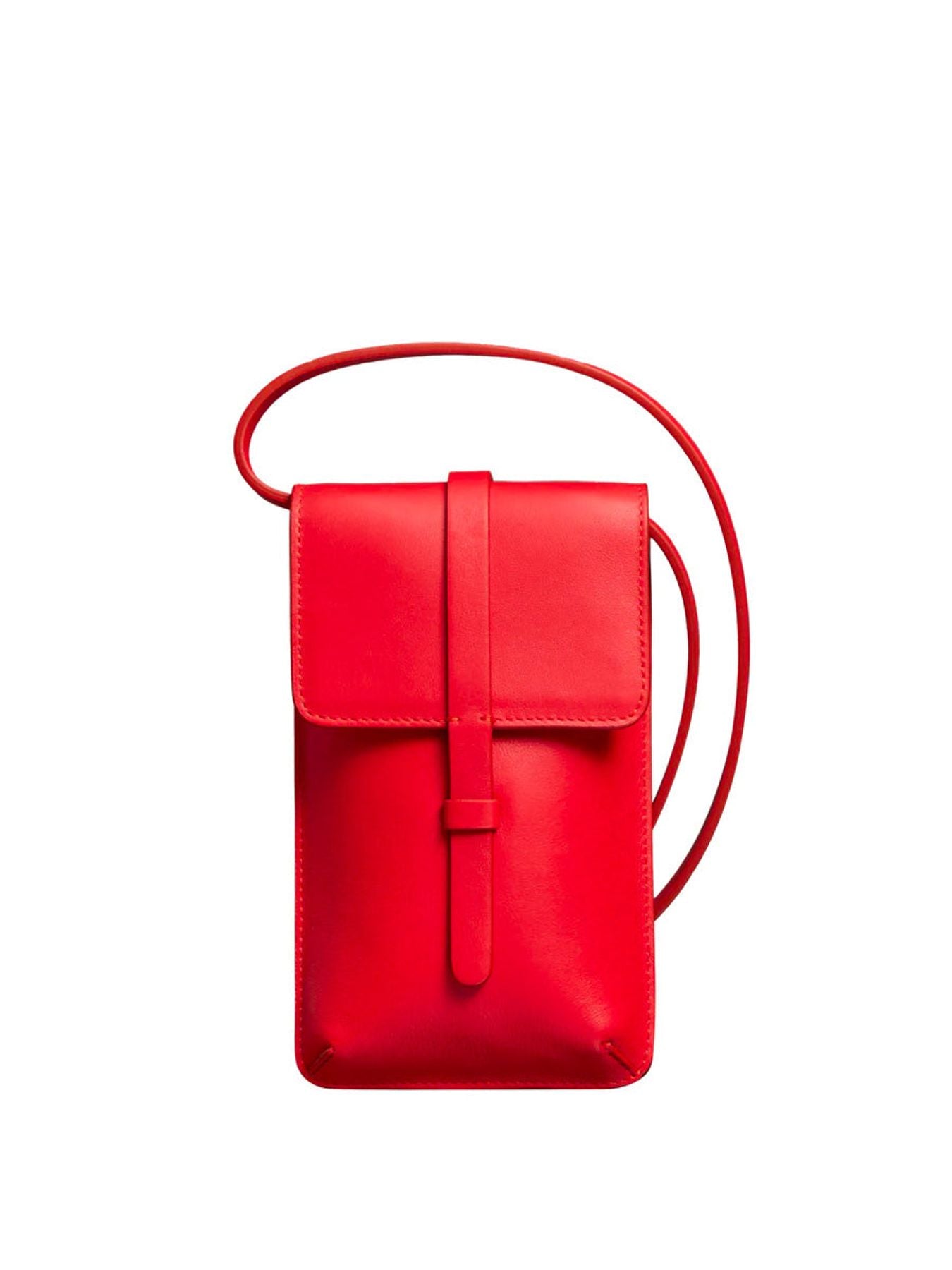 Bolso Smartphone Léonore cuero rojo