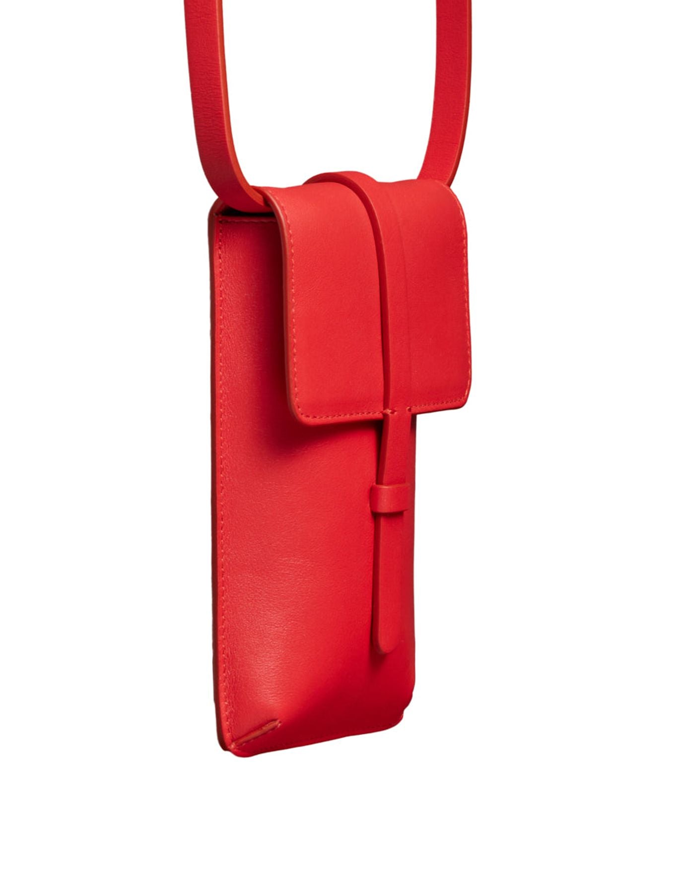 Bolso Smartphone Léonore cuero rojo