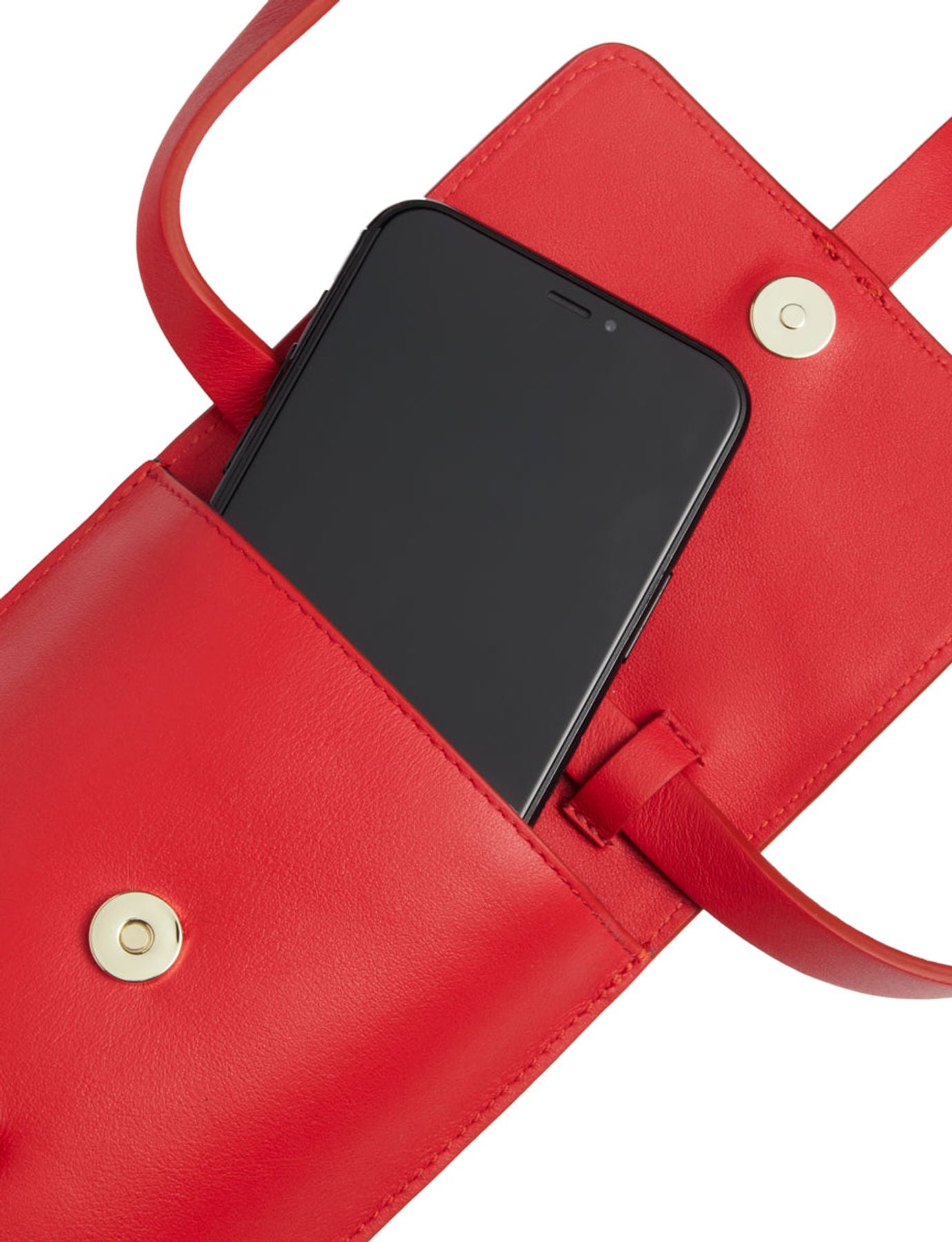 Bolso Smartphone Léonore cuero rojo