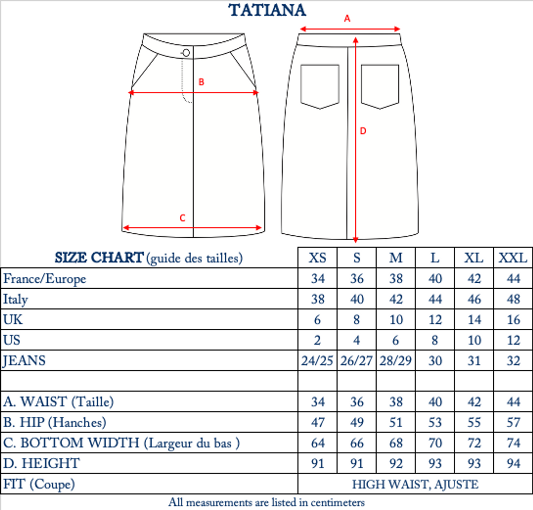 Rock Tatiana denimblau