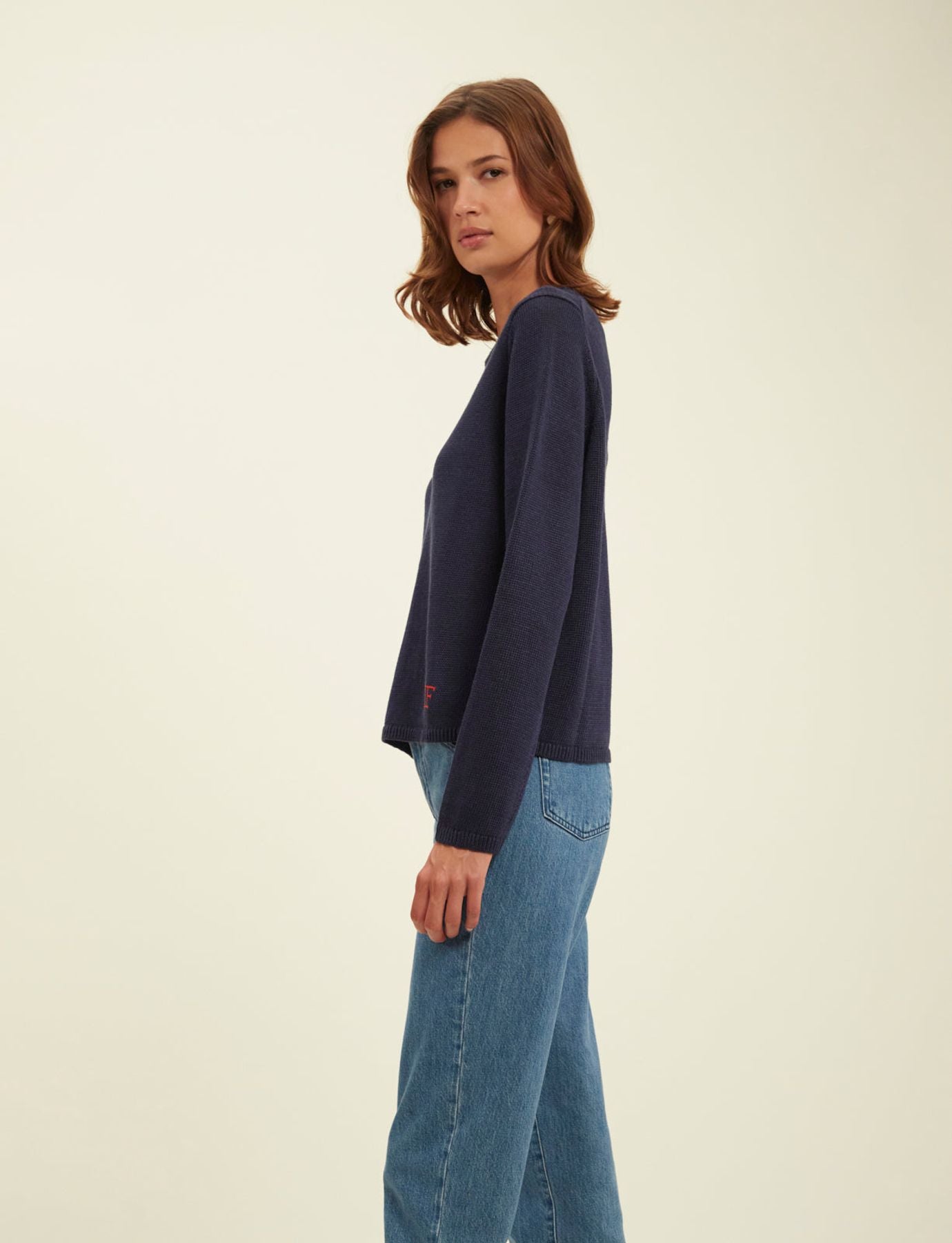 Angelina navy jumper