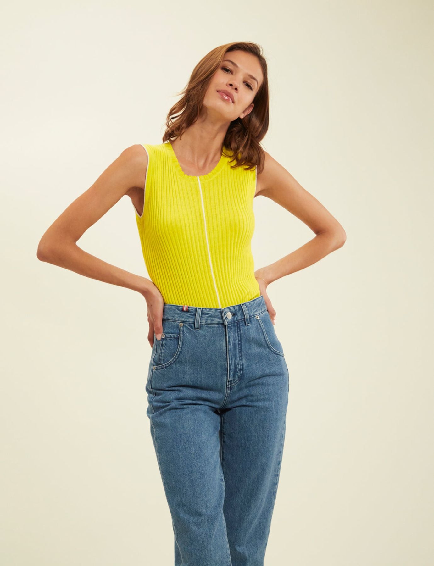Léonie yellow tank top
