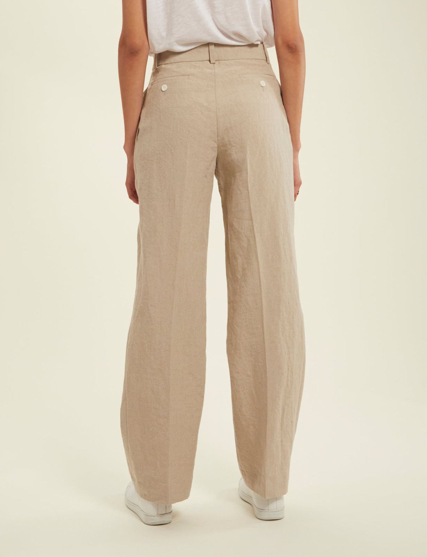 Hector beige linen trousers