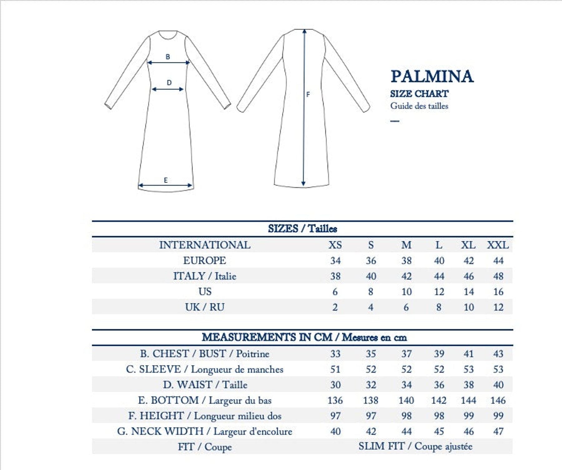 Palmina blue linen dress
