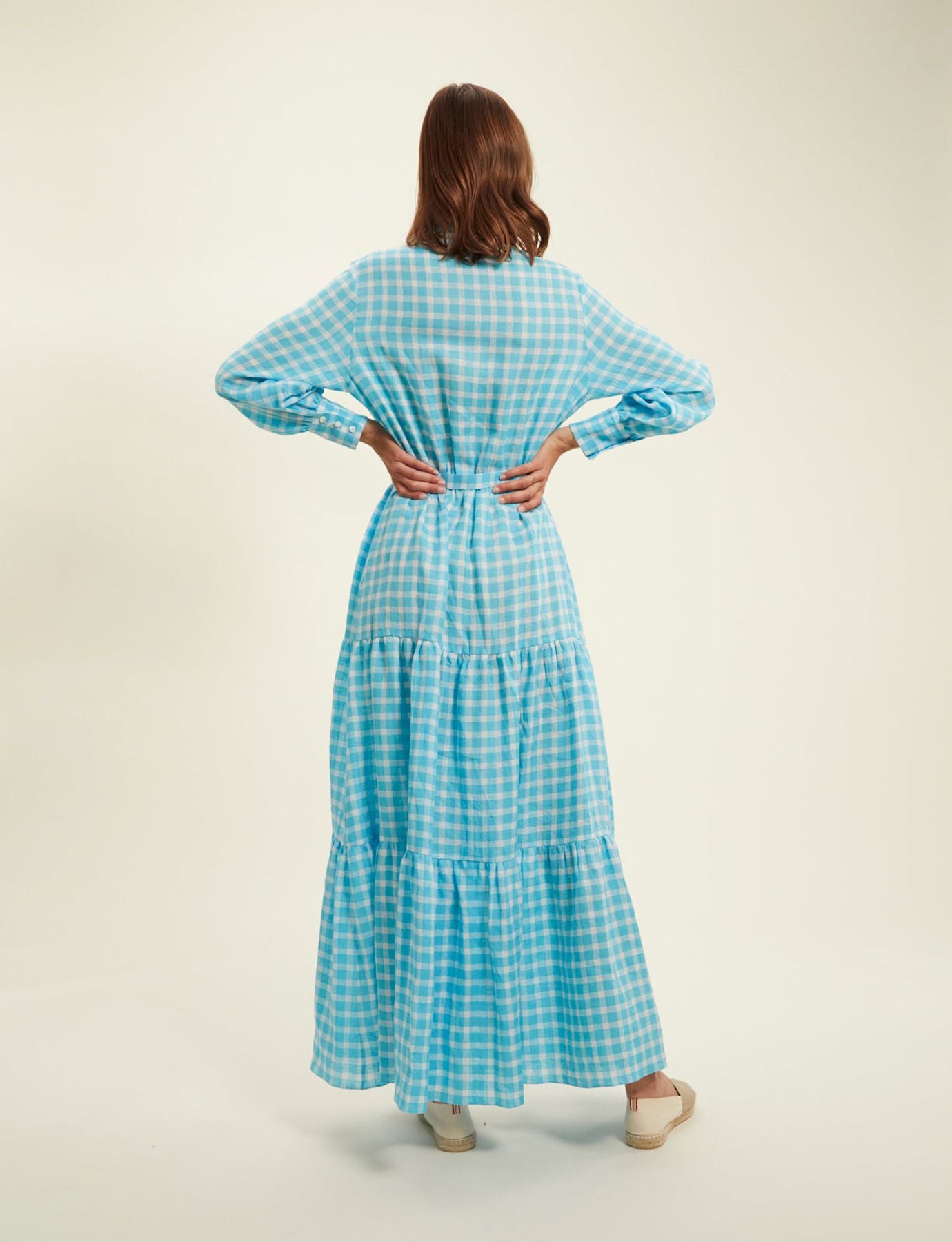 Léna Vichy turquoise dress