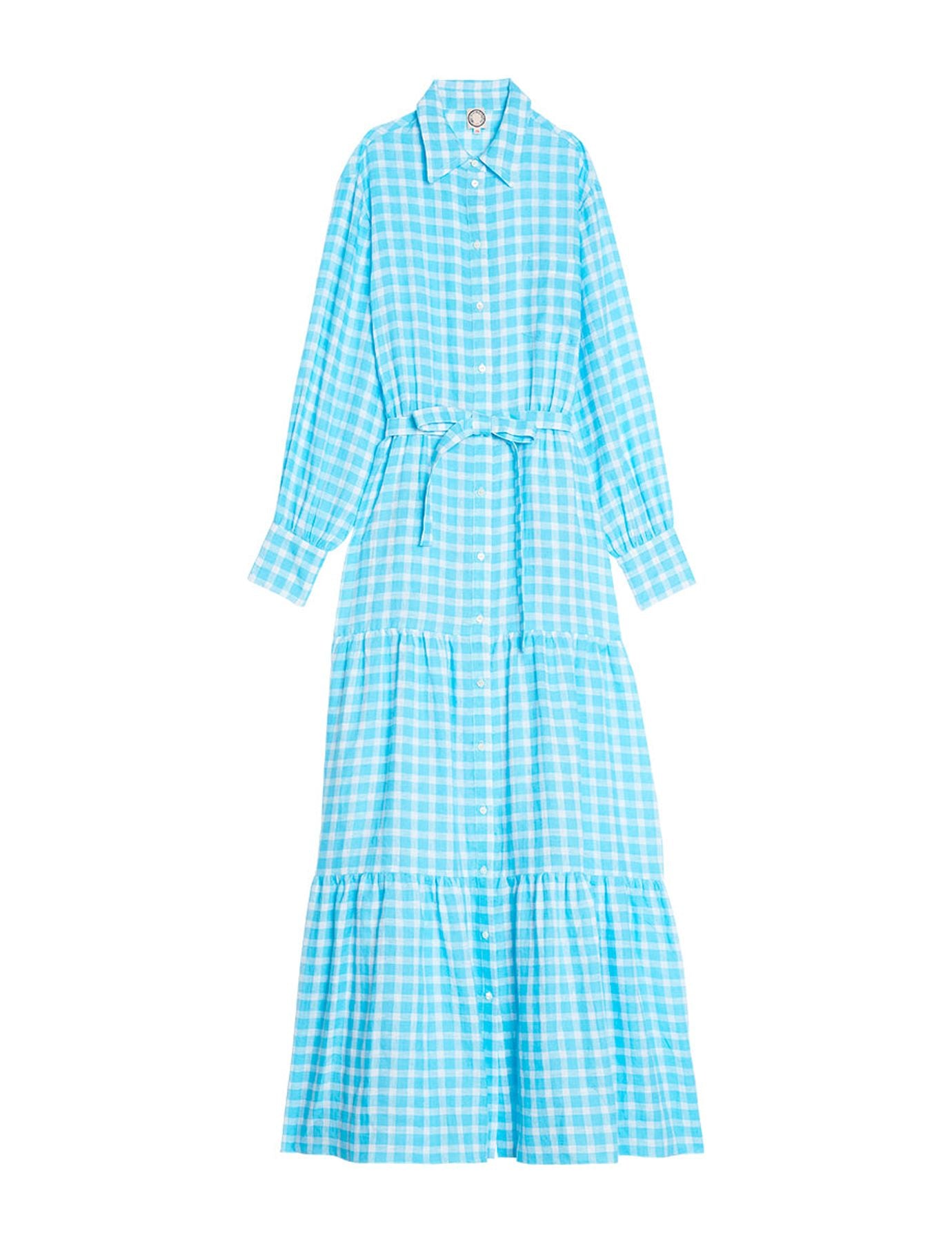 Robe Léna Vichy turquoise