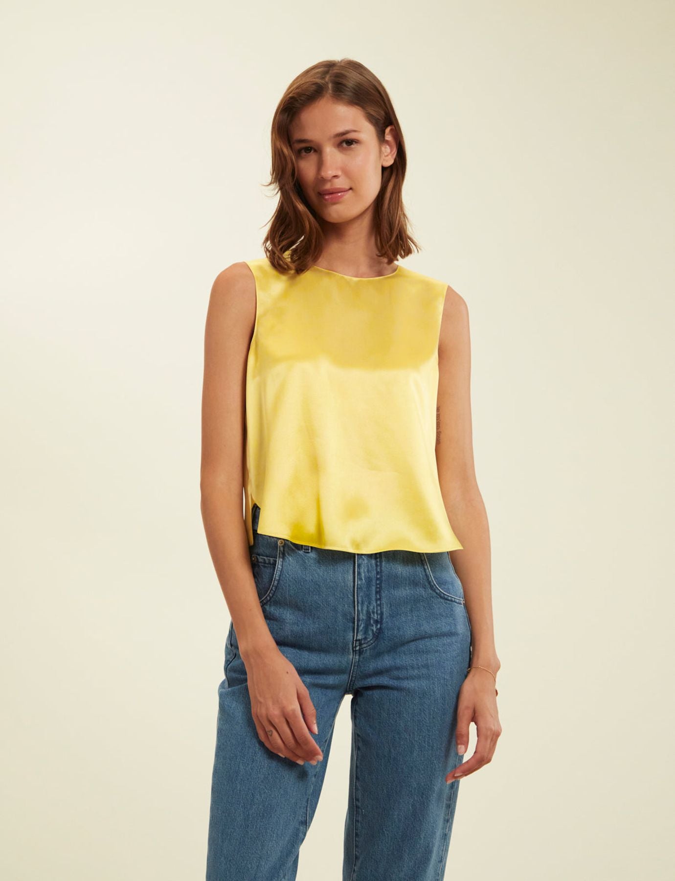 Blouse Albert jaune soie