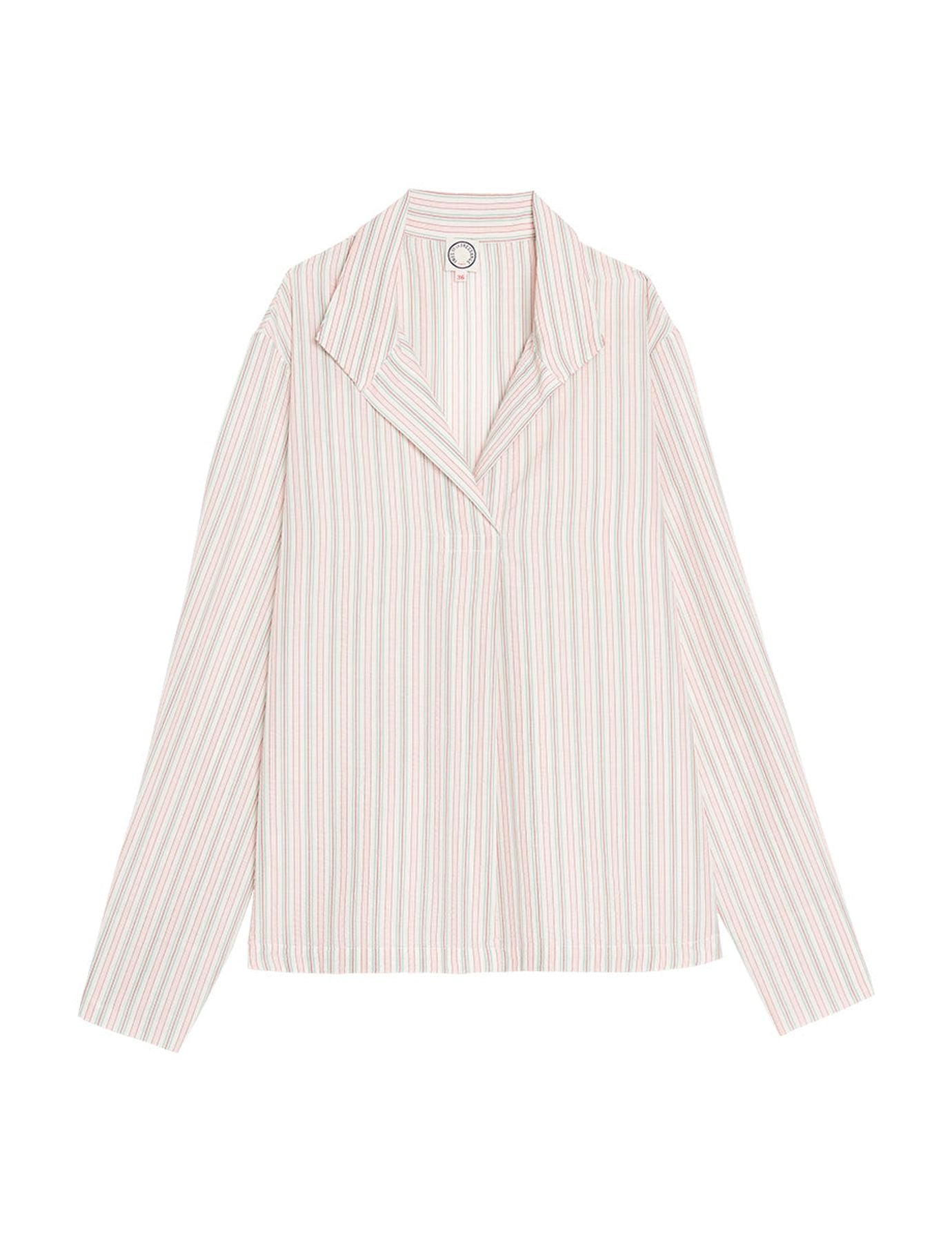 Noa blouse in ecru with stripes