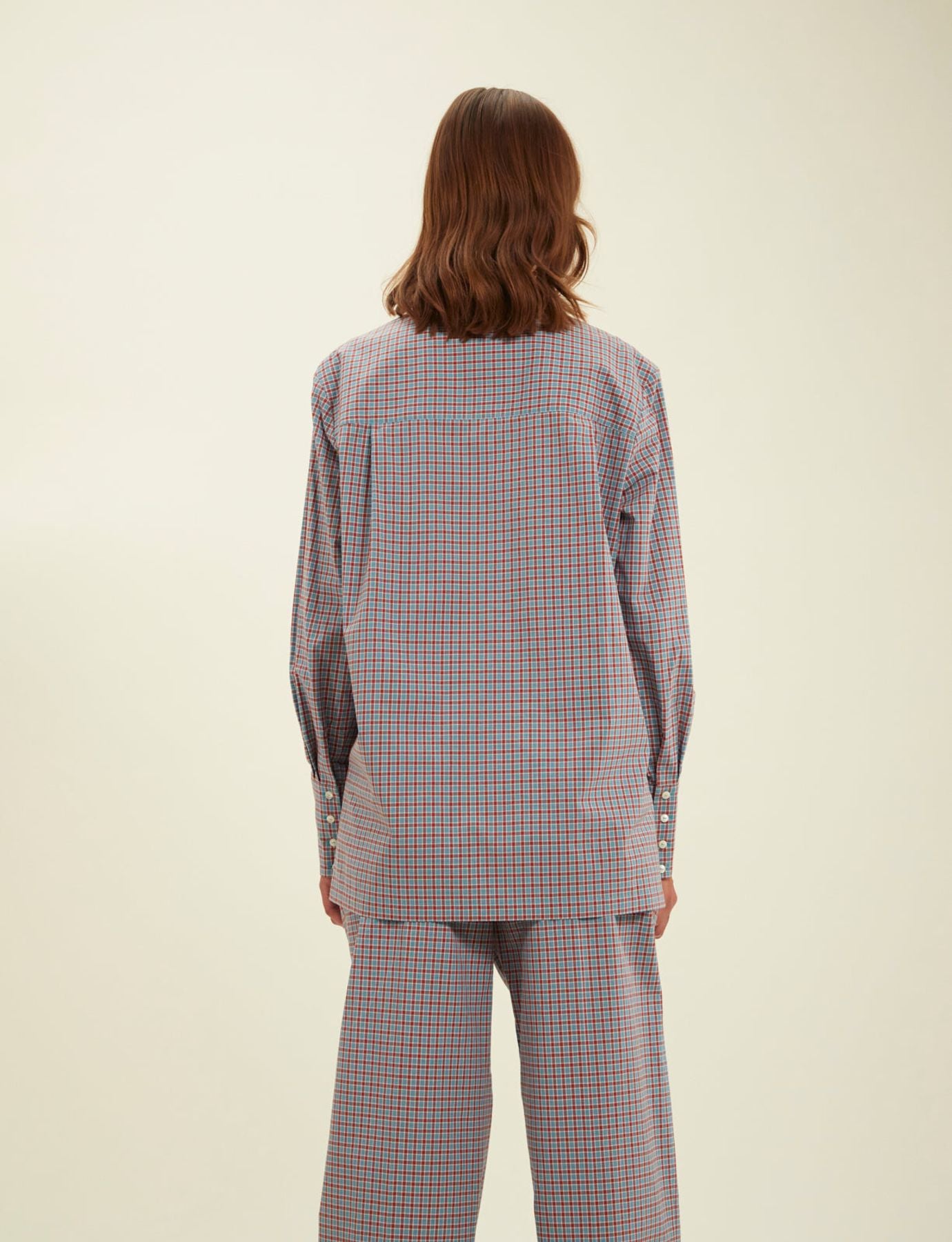 Chemise Falco turquoise à carreaux