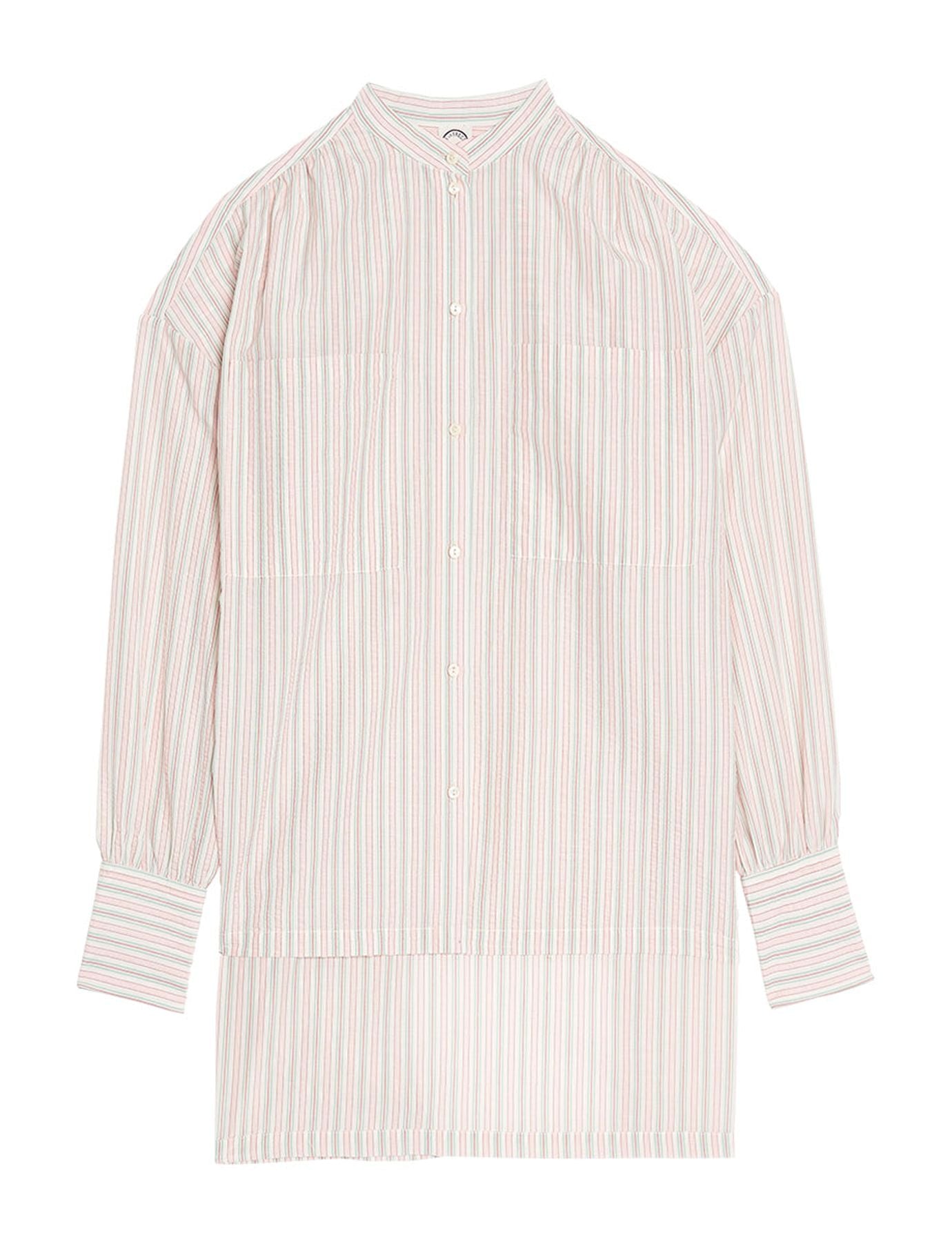 Camicia Adamo a righe ecrù