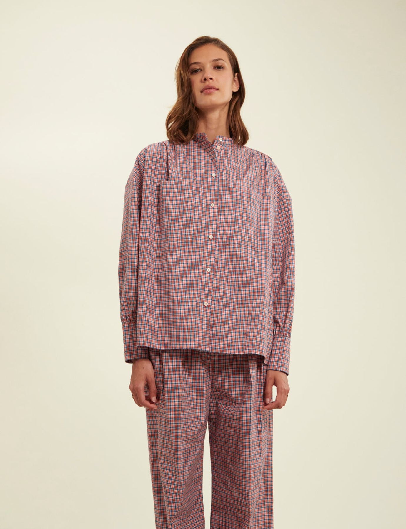 Adamo red check shirt
