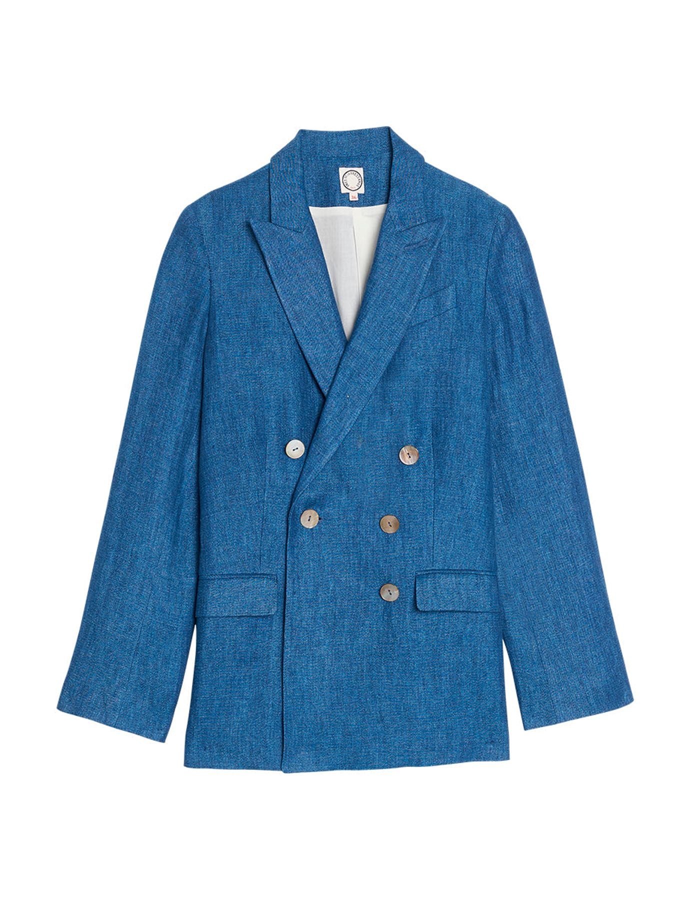 Ezio blue denim linen jacket