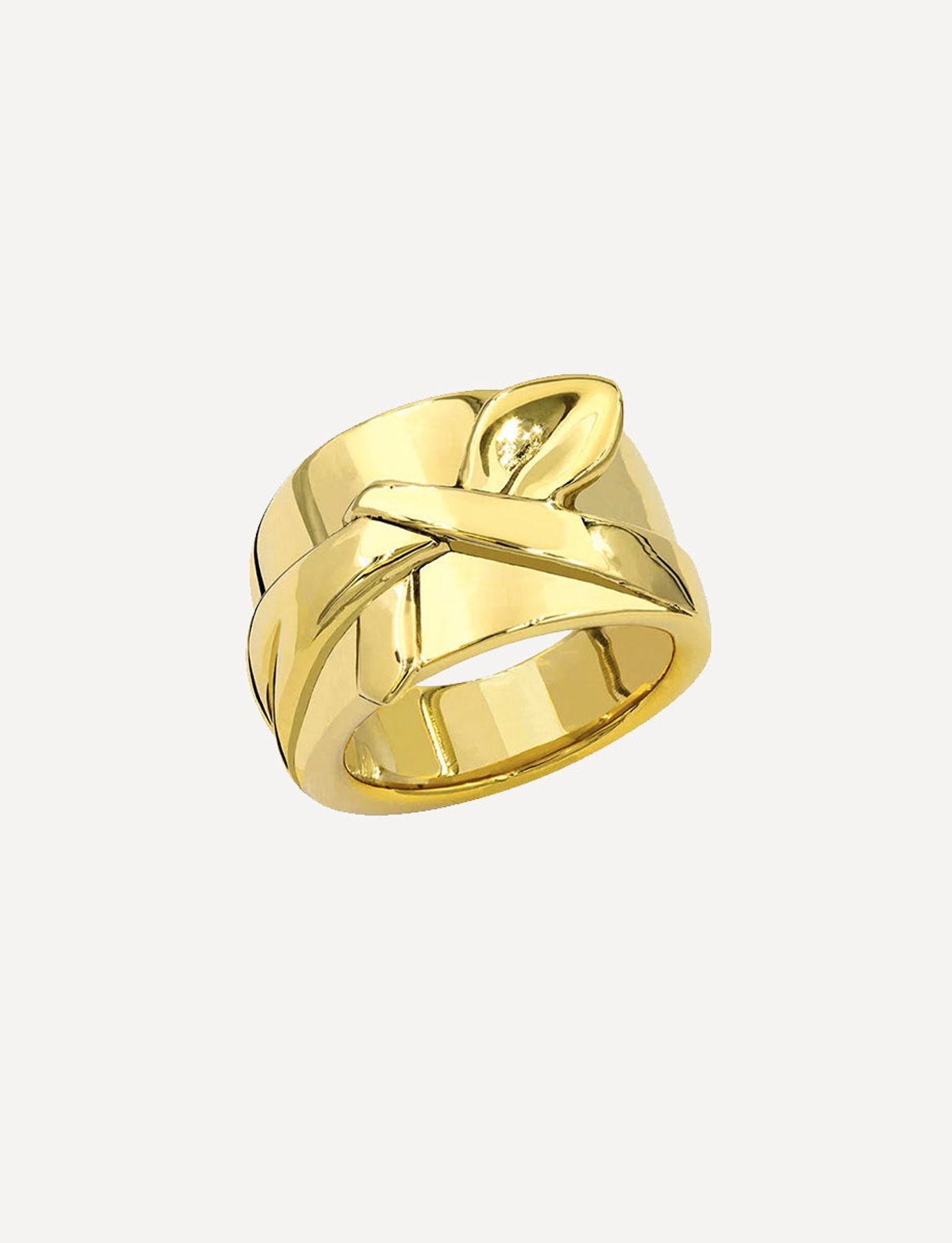 Bague attachement plaqué or noeud