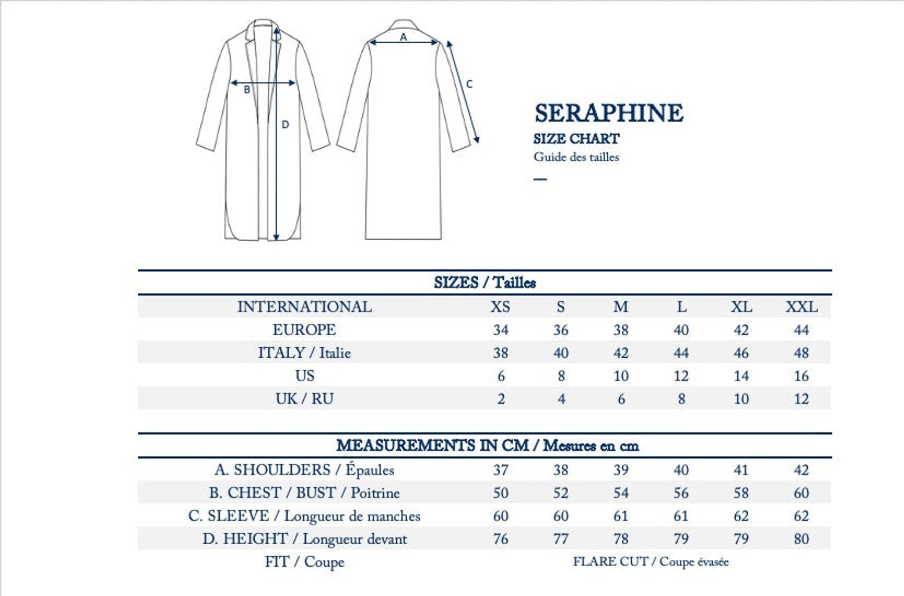 Cappotto blu scuro Séraphine