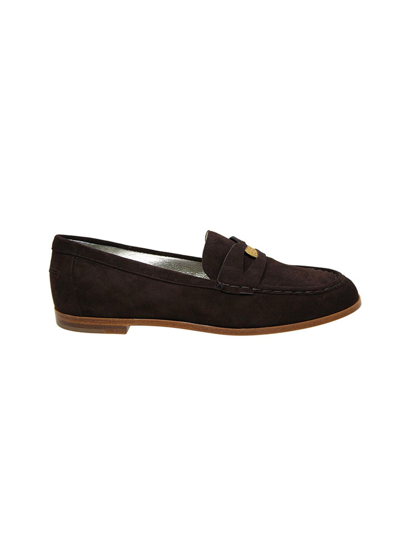 Brown suede loafer
