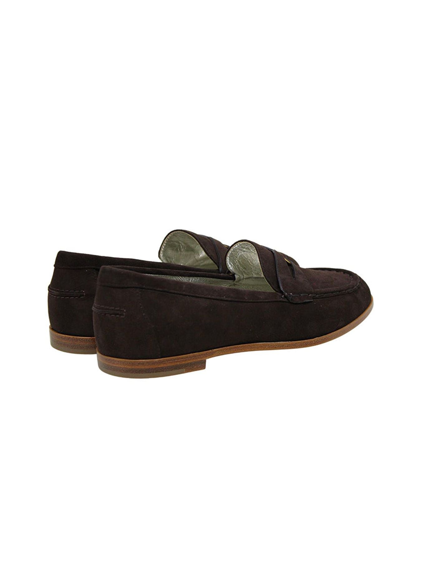 Brown suede loafer