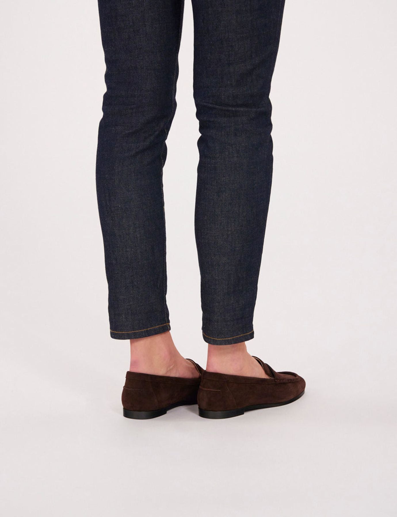 Brown suede loafer