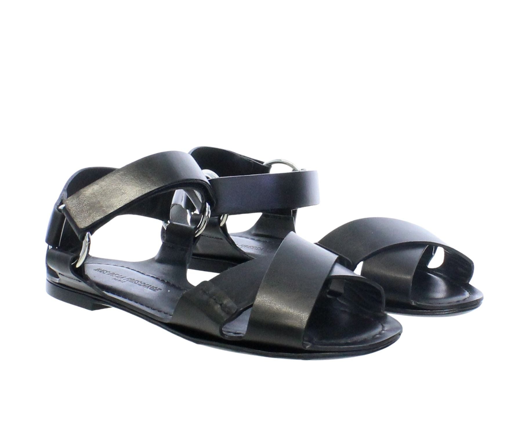 Sandale plate noire