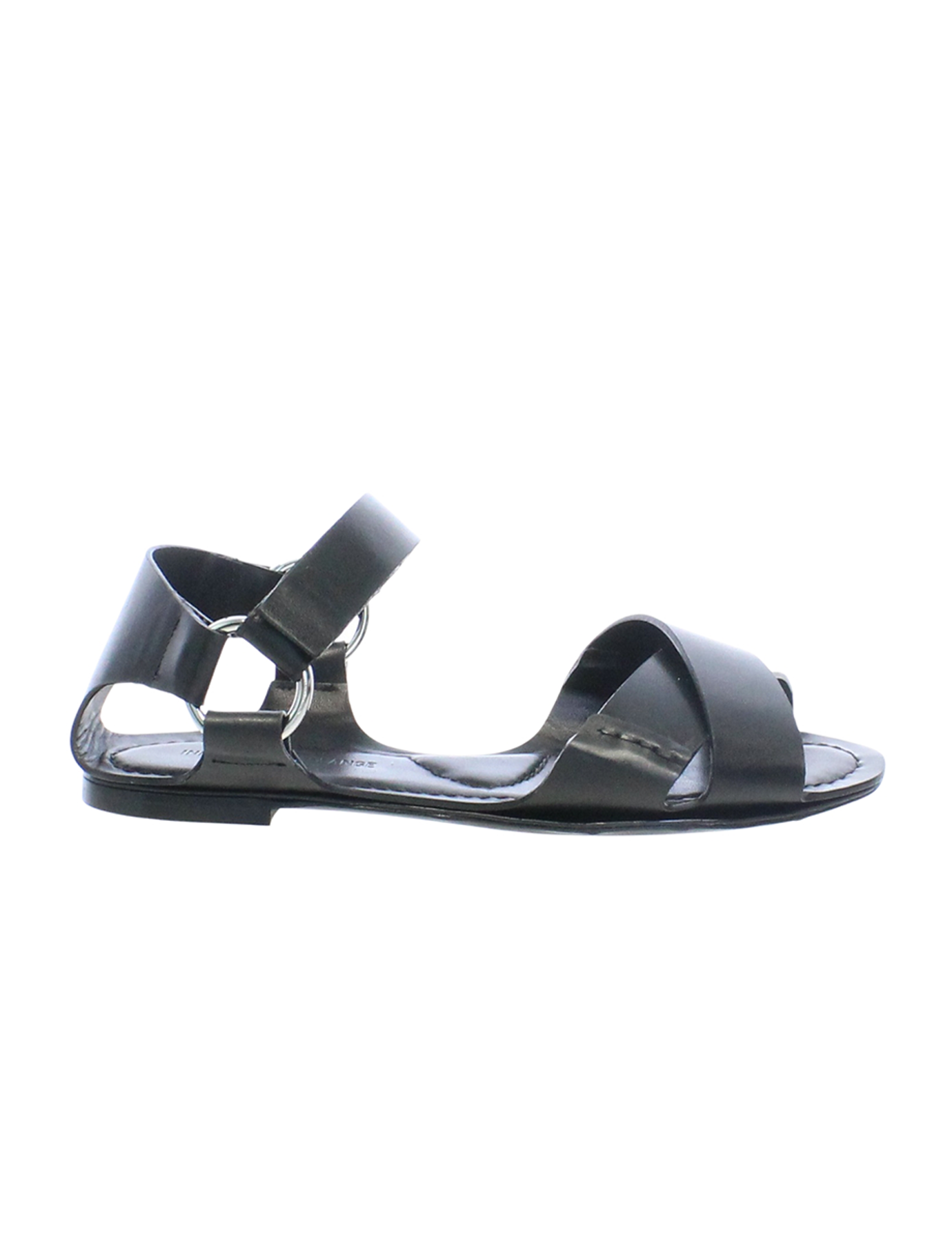 Sandale plate noire