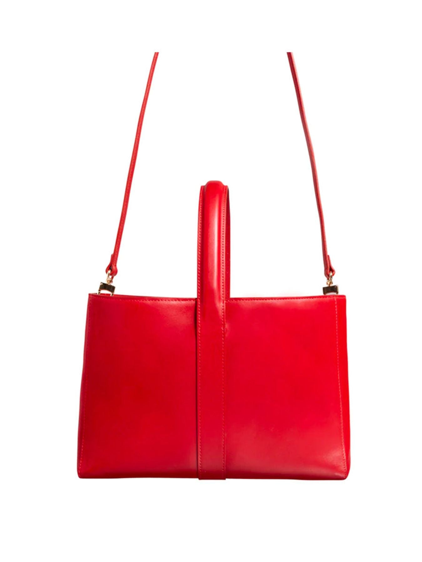 Borsa in pelle rossa Léonore S