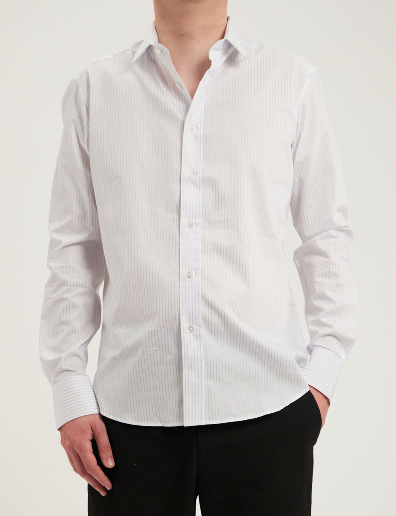 chemise-pour-homme-olivier-blanche-a-fines-rayures