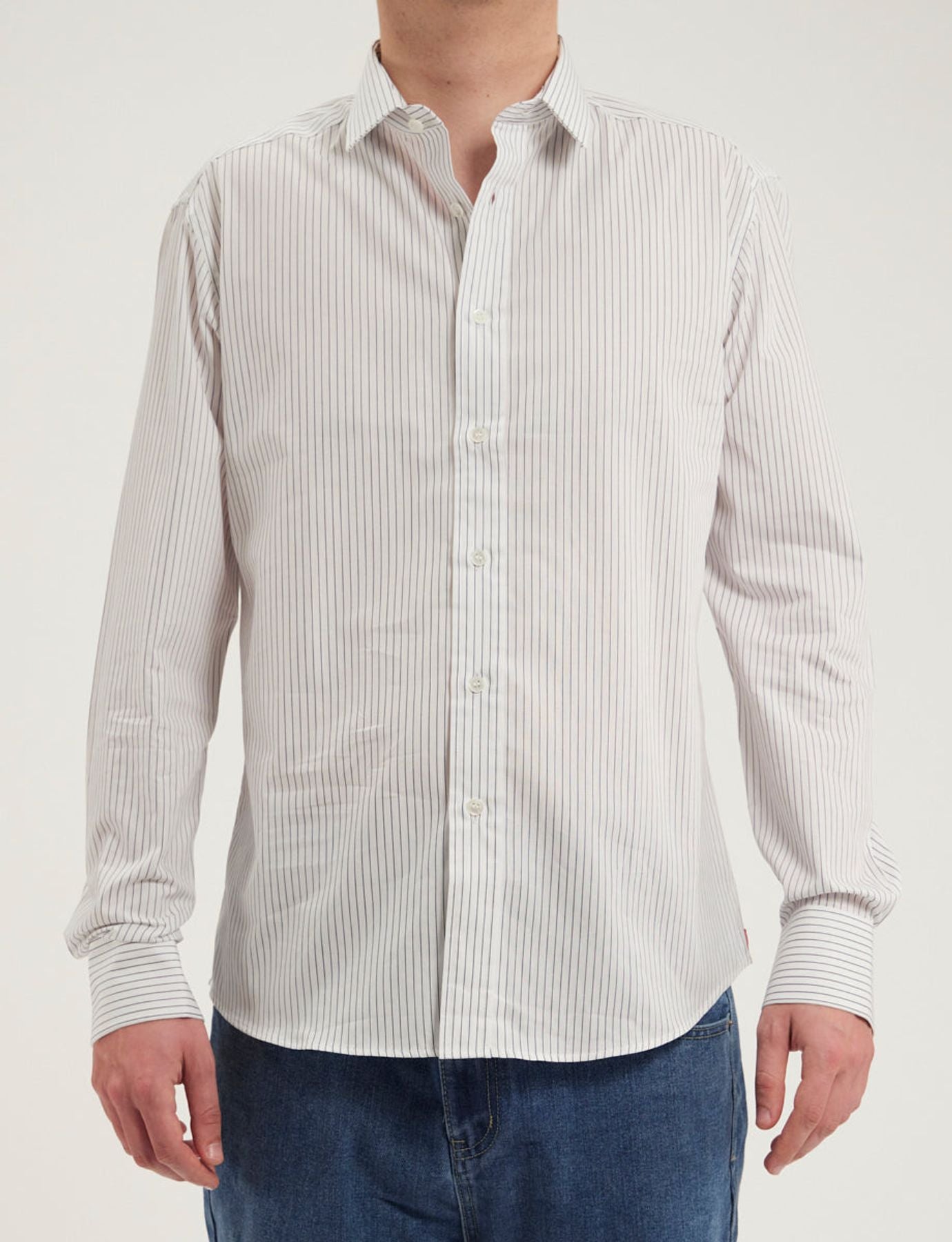 chemise-pour-homme-olivier-blanche-a-rayures-bleues
