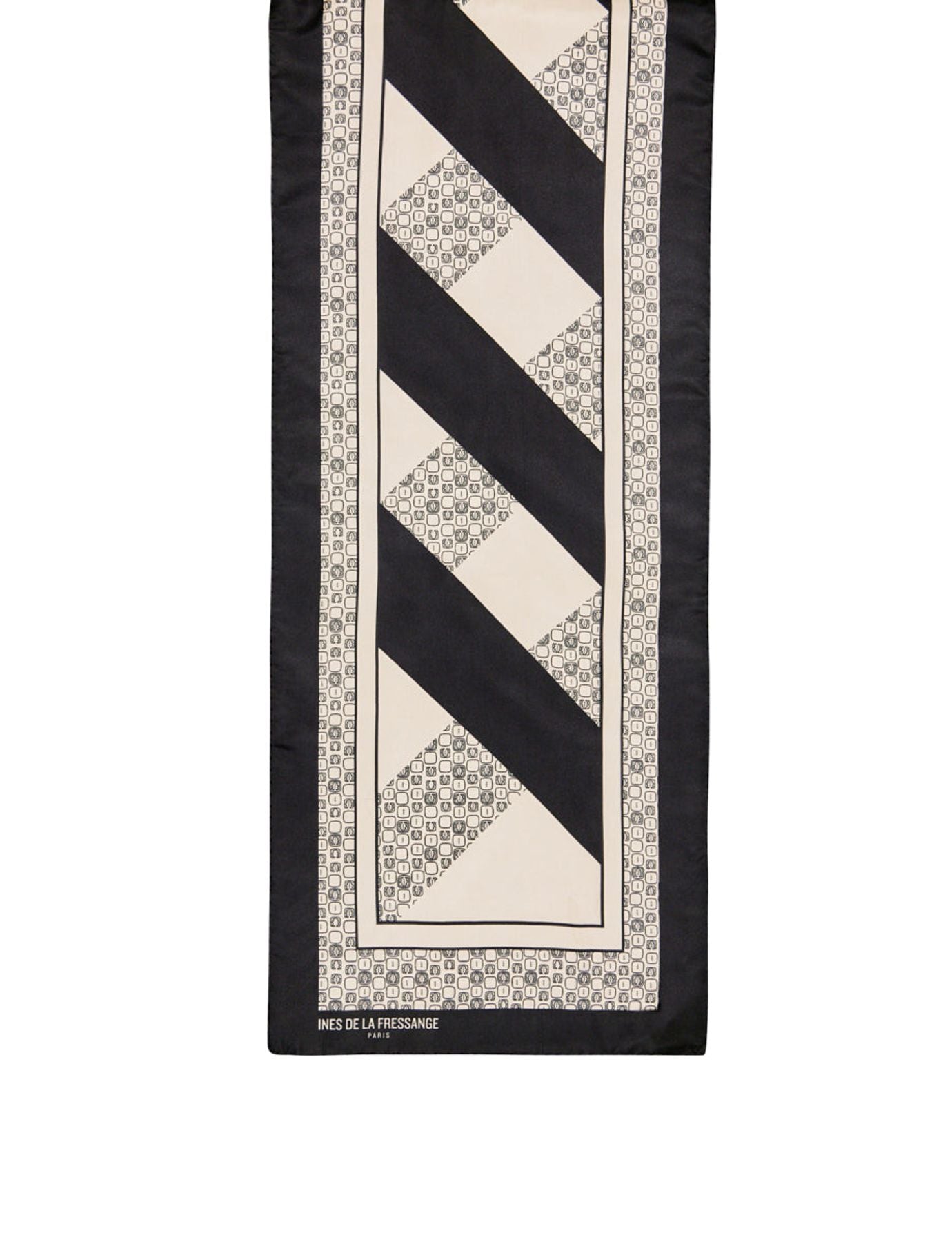 Foulard Salvador écru feuille de chêne