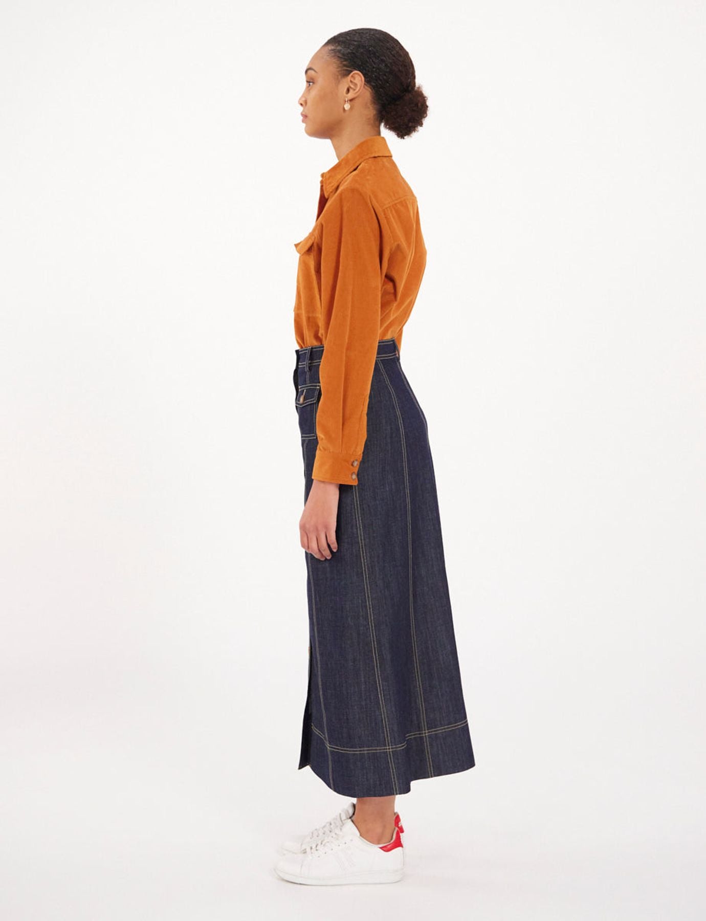 Tatiana raw denim skirt