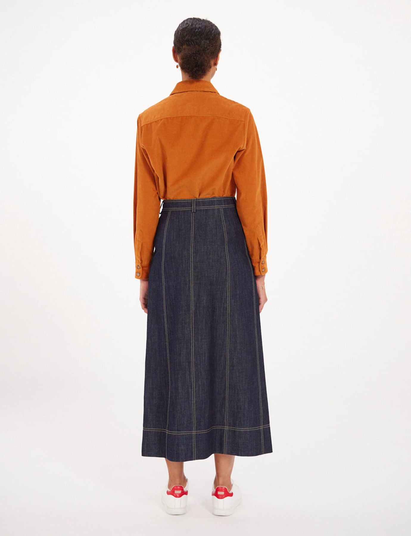 Tatiana raw denim skirt