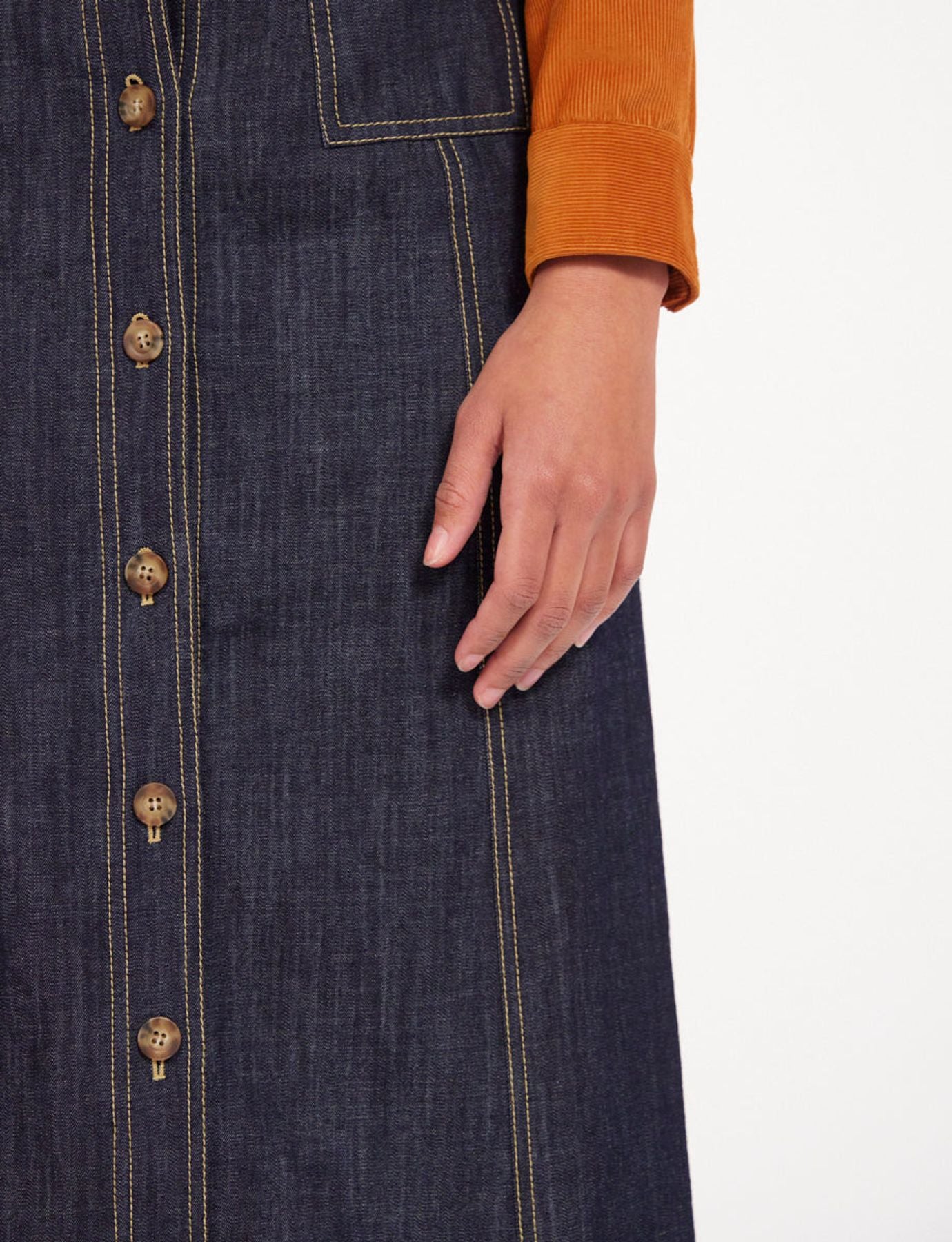 Tatiana raw denim skirt
