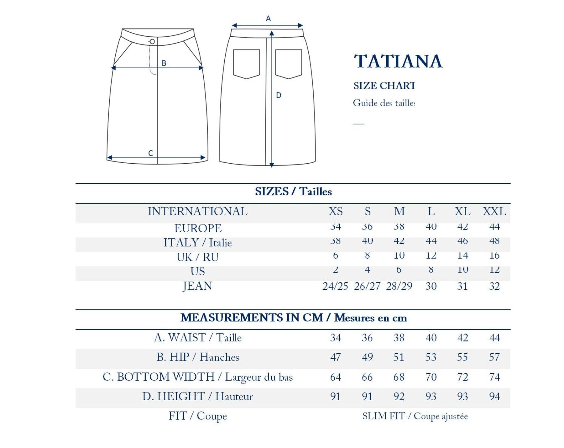Tatiana raw denim skirt