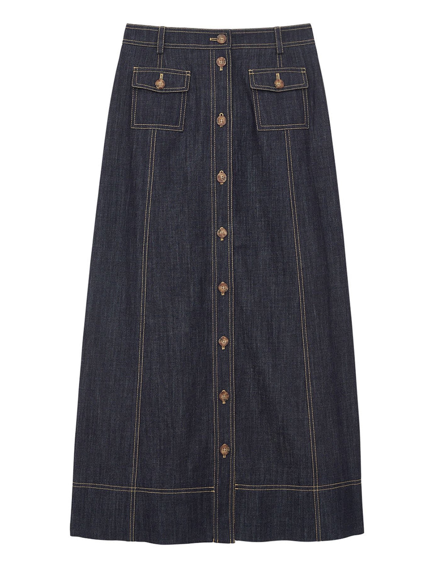 Tatiana raw denim skirt